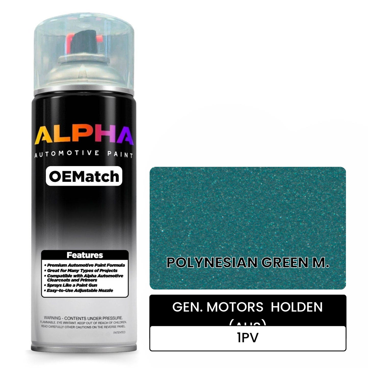 GEN. MOTORS HOLDEN (AUS) POLYNESIAN GREEN M. 1PV OEMatch Spraycan
