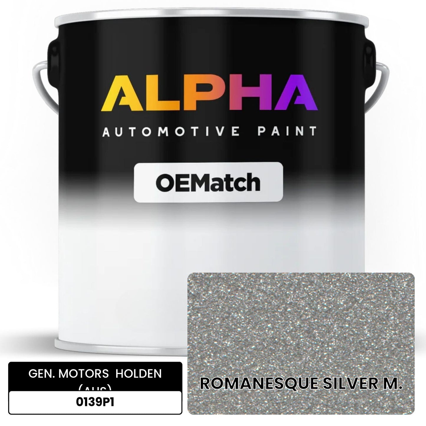 GEN. MOTORS HOLDEN (AUS) ROMANESQUE SILVER M. 0139P1 OEMatch Basecoat
