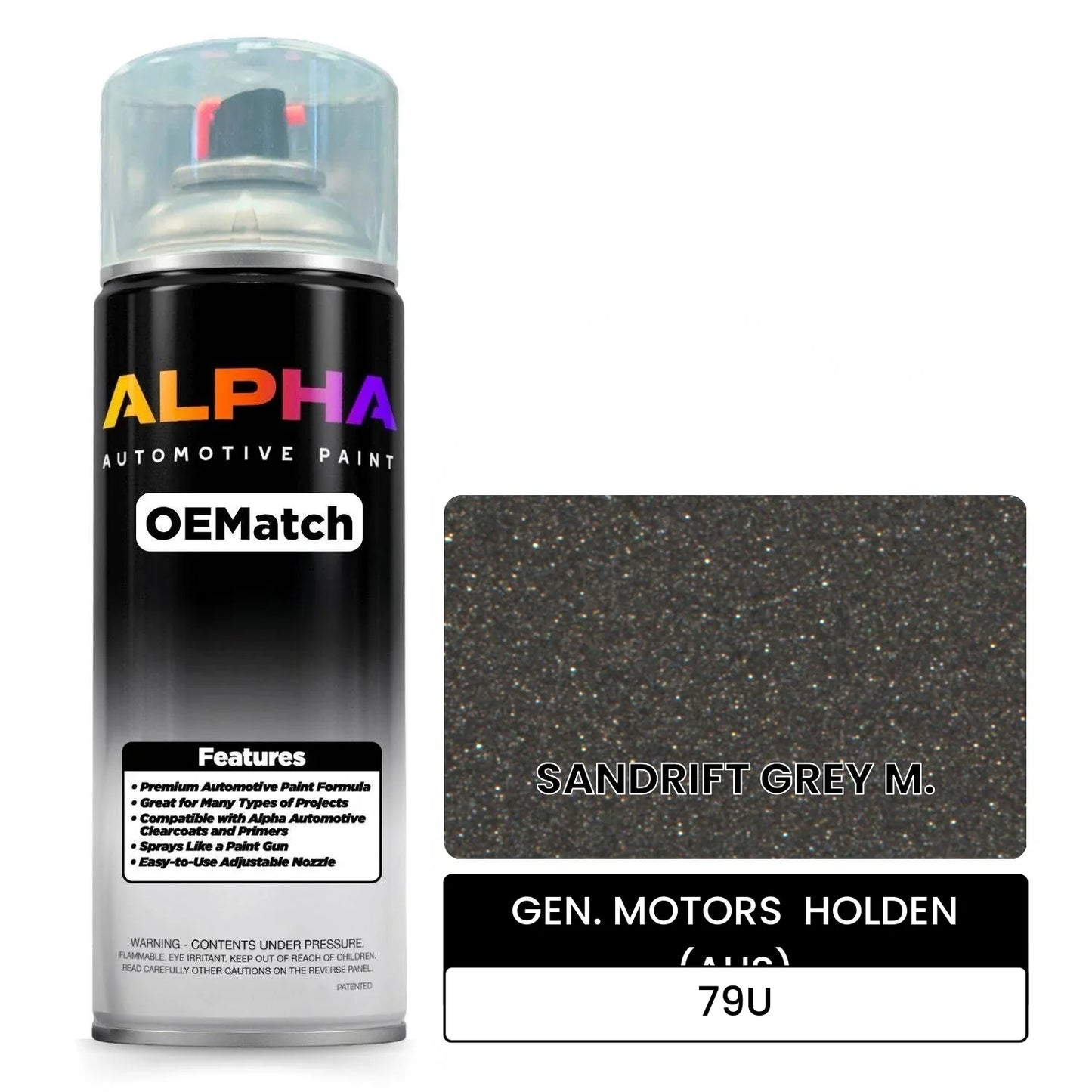 GEN. MOTORS HOLDEN (AUS) SANDRIFT GREY M. 79U OEMatch Spraycan