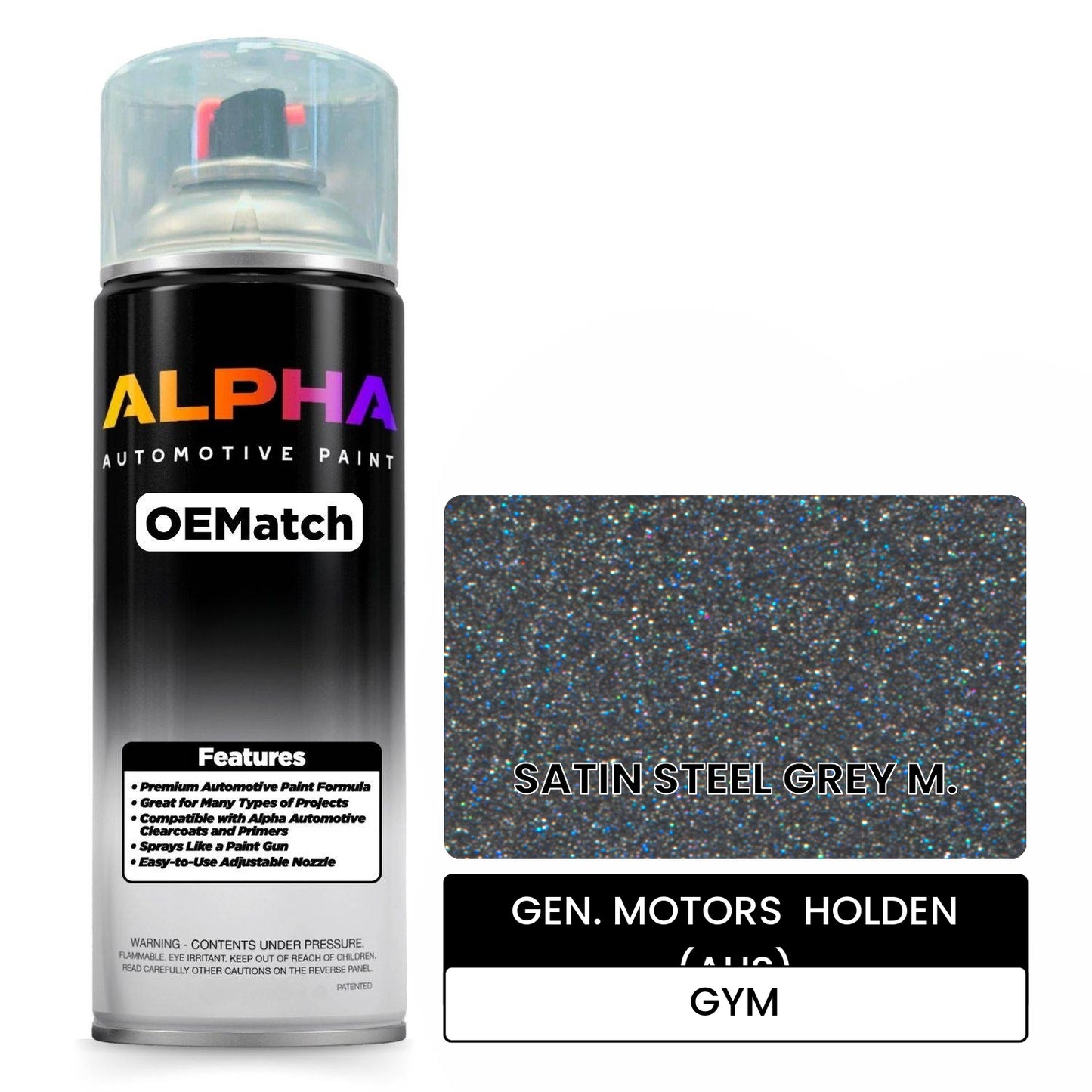 GEN. MOTORS HOLDEN (AUS) SATIN STEEL GREY M. GYM OEMatch Spraycan