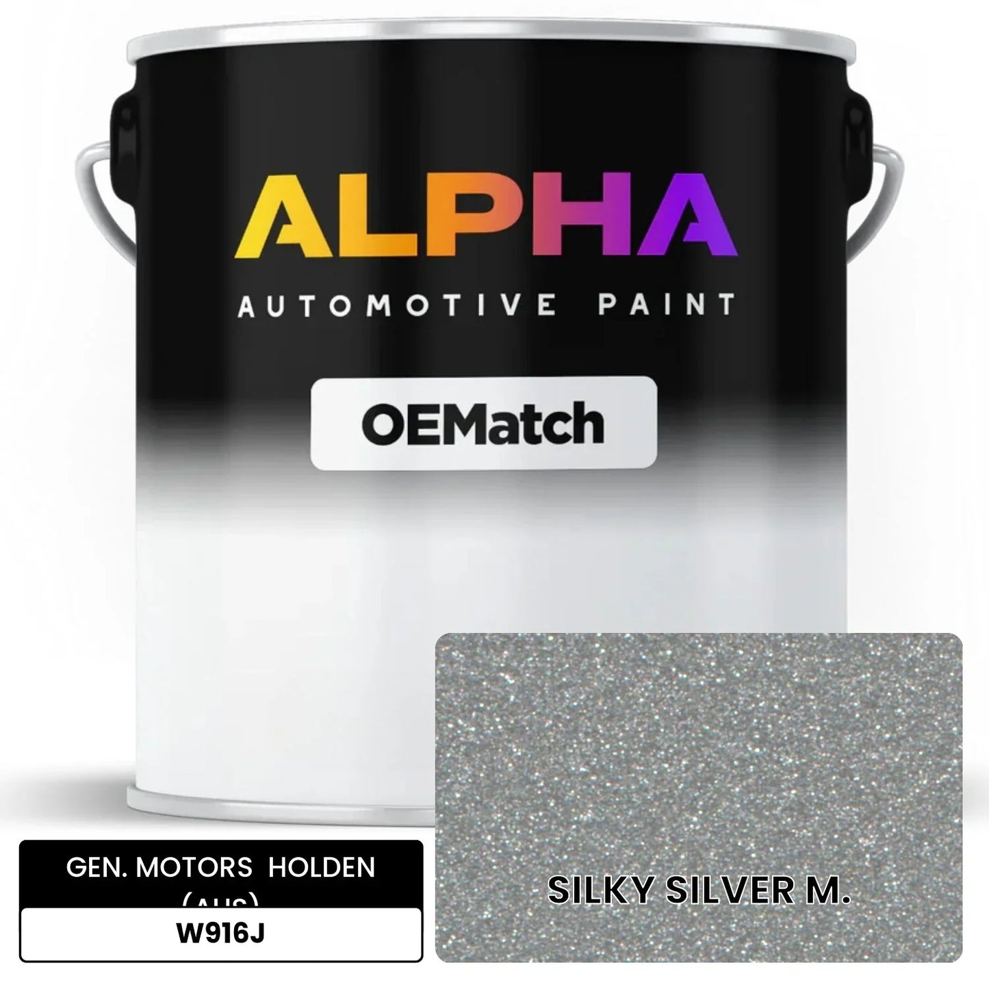 GEN. MOTORS HOLDEN (AUS) SILKY SILVER M. W916J OEMatch Basecoat