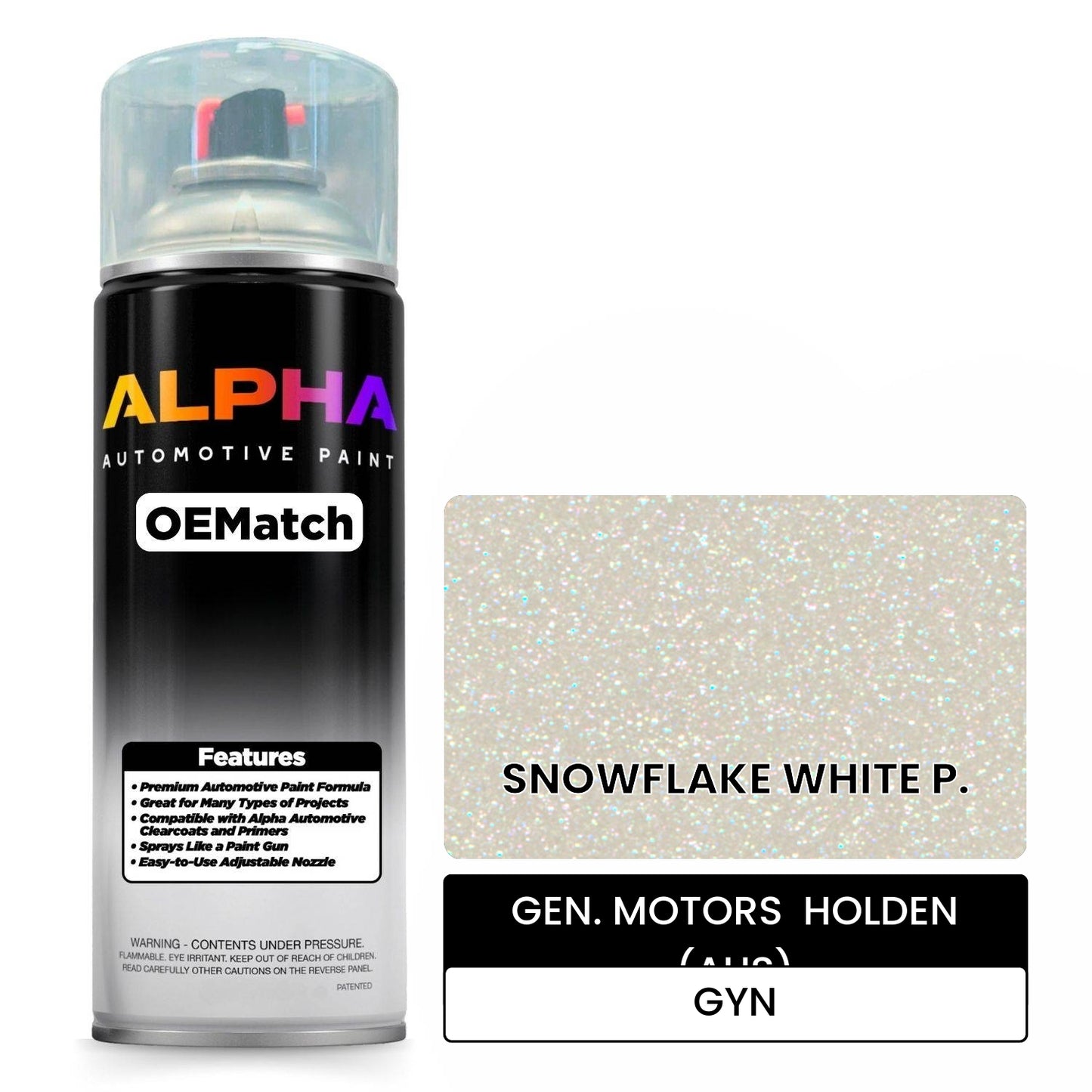 GEN. MOTORS HOLDEN (AUS) SNOWFLAKE WHITE P. GYN OEMatch Spraycan