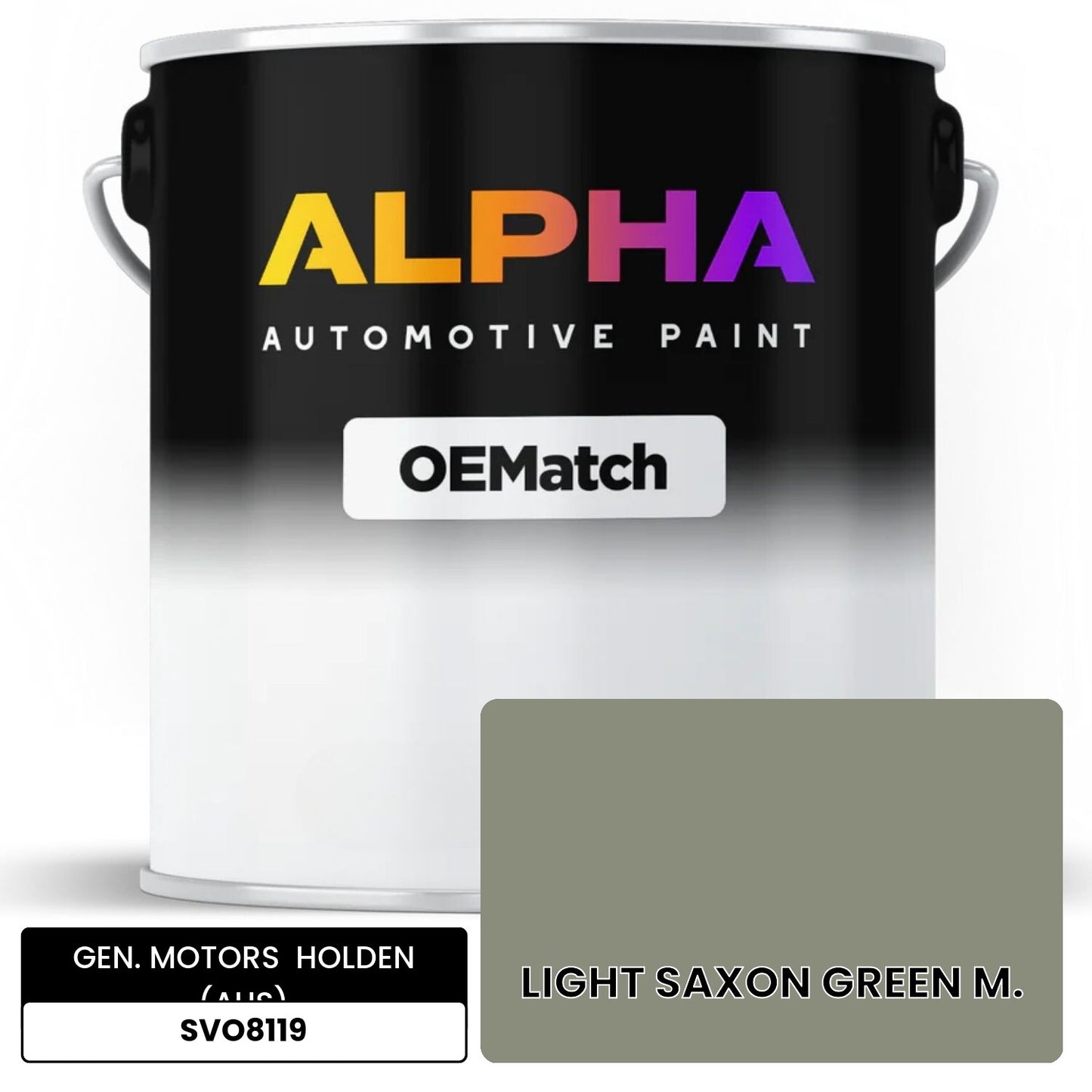 GEN. MOTORS HOLDEN (AUS) LIGHT SAXON GREEN M. SVO8119 OEMatch Basecoat