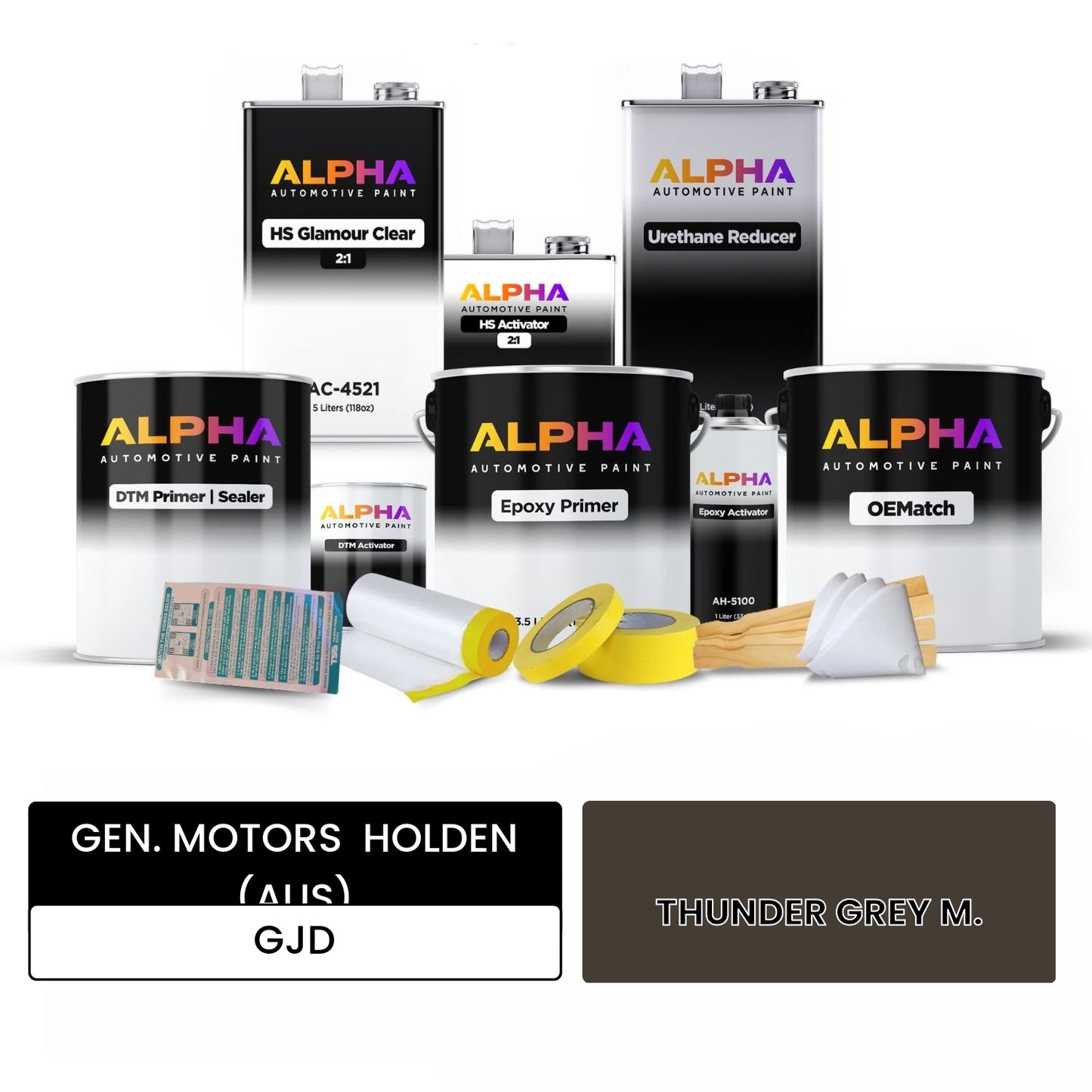 GEN. MOTORS HOLDEN (AUS) THUNDER GREY M. GJD OEMatch Vehicle Paint Kit