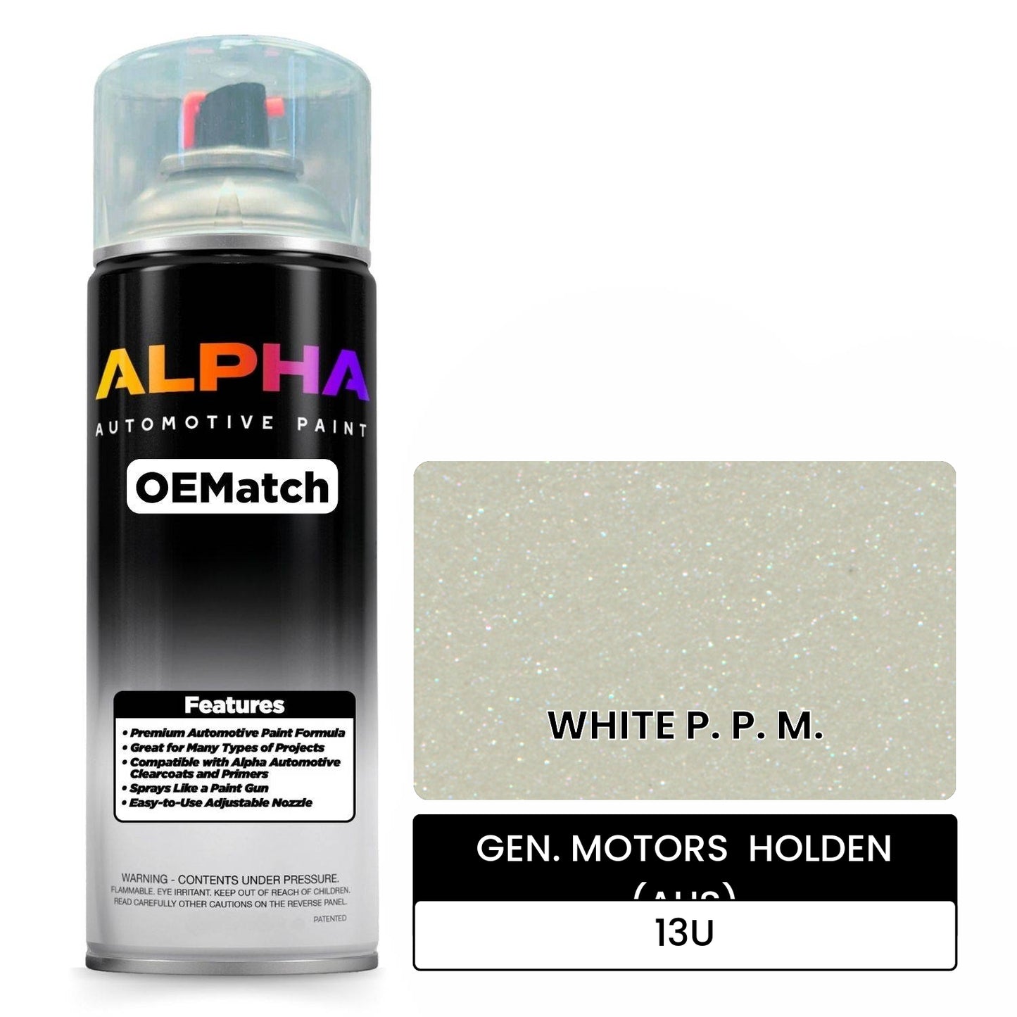GEN. MOTORS HOLDEN (AUS) WHITE P. P. M. 13U OEMatch Spraycan