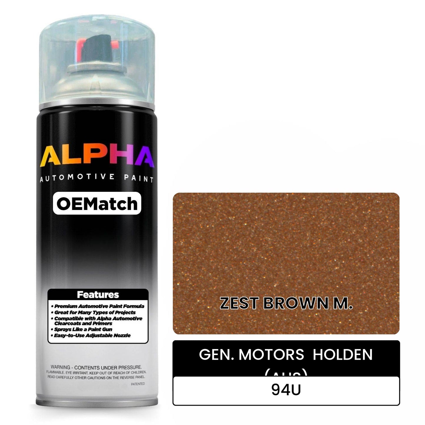 GEN. MOTORS HOLDEN (AUS) ZEST BROWN M. 94U OEMatch Spraycan