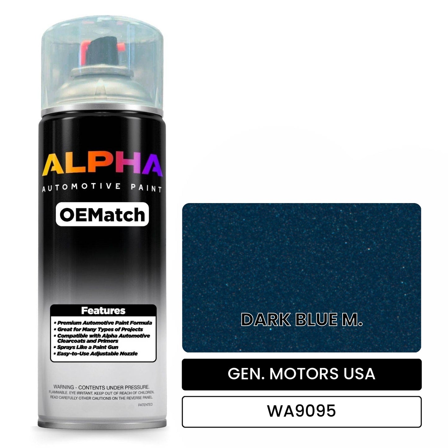 GEN. MOTORS USA DARK BLUE M. WA9095 OEMatch Spraycan