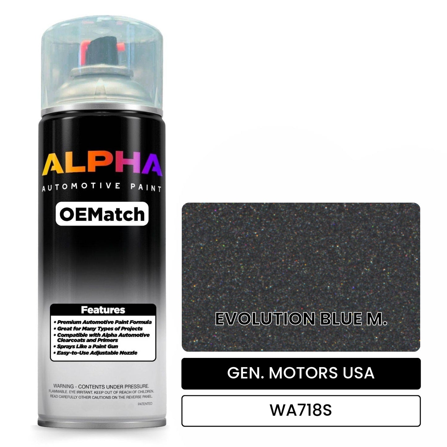 GEN. MOTORS USA EVOLUTION BLUE M. WA718S OEMatch Spraycan