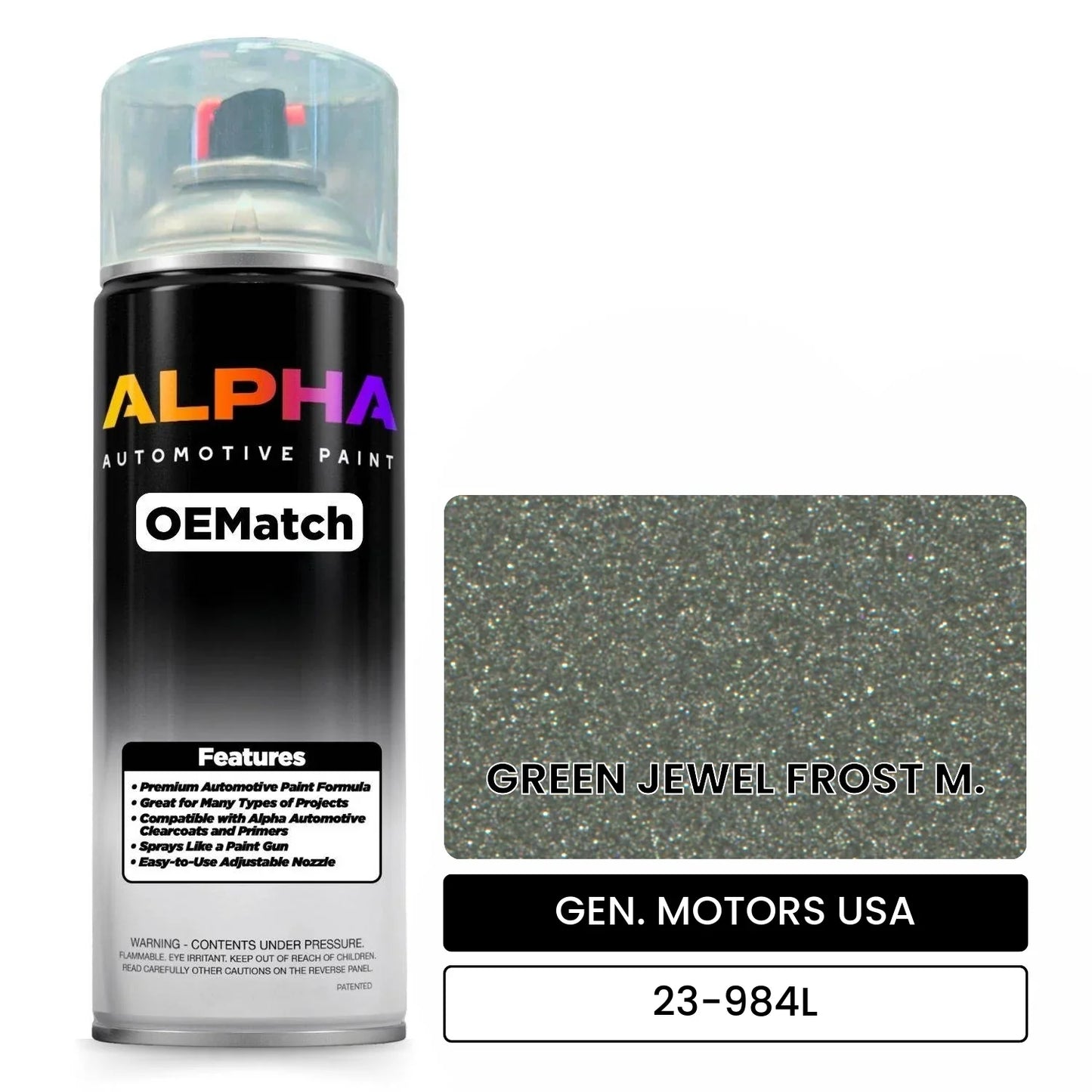 GEN. MOTORS USA GREEN JEWEL FROST M. 23-984L OEMatch Spraycan