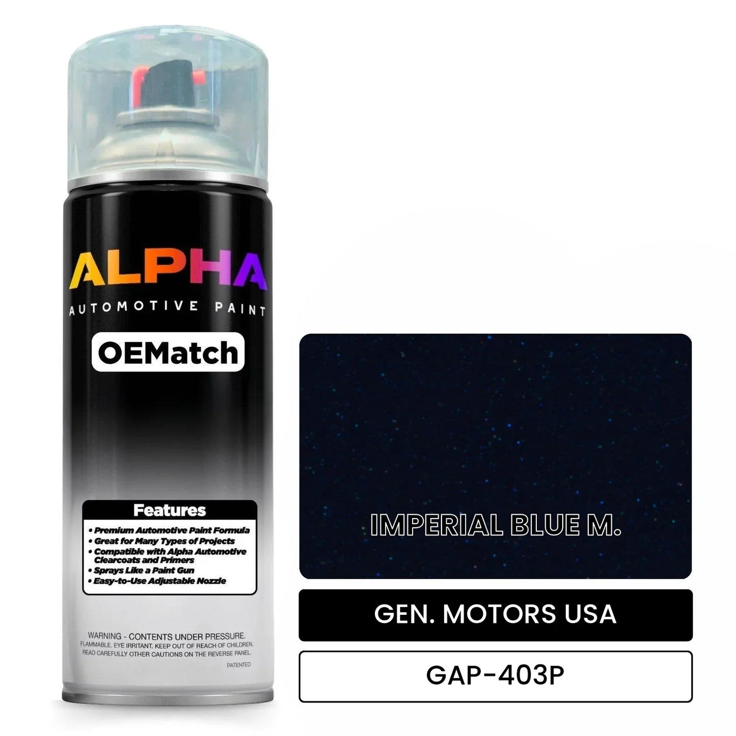 GEN. MOTORS USA IMPERIAL BLUE M. GAP-403P OEMatch Spraycan