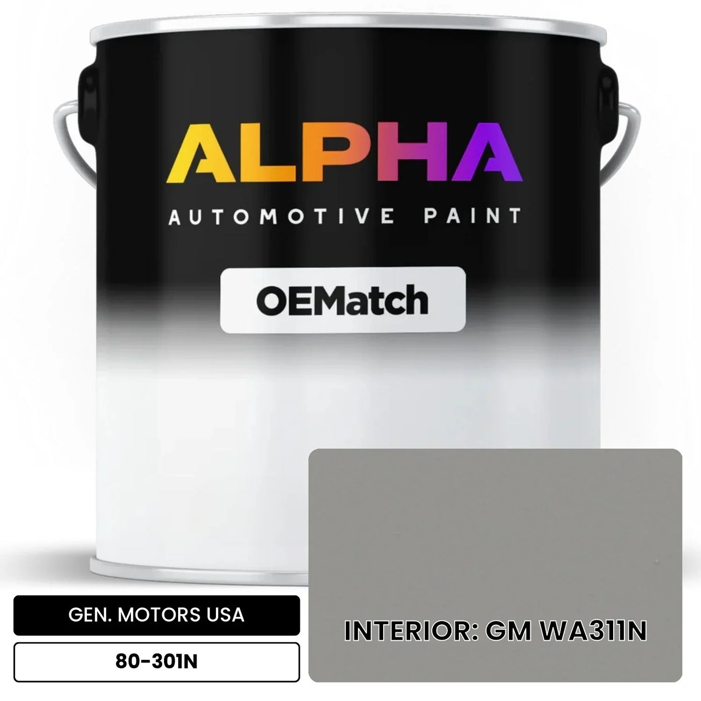 GEN. MOTORS USA INTERIOR: GM WA311N 80-301N OEMatch Basecoat