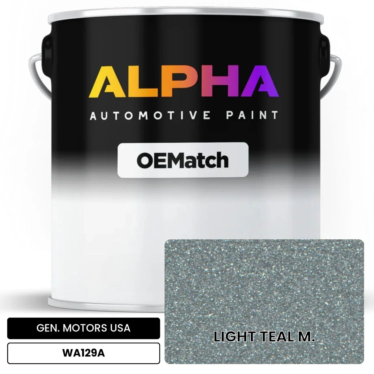 GEN. MOTORS USA LIGHT TEAL M. WA129A OEMatch Basecoat