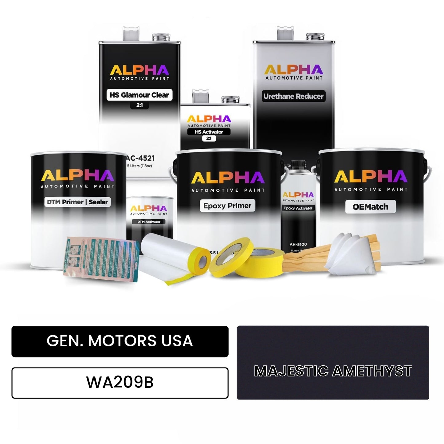GEN. MOTORS USA MAJESTIC AMETHYST WA209B OEMatch Vehicle Paint Kit