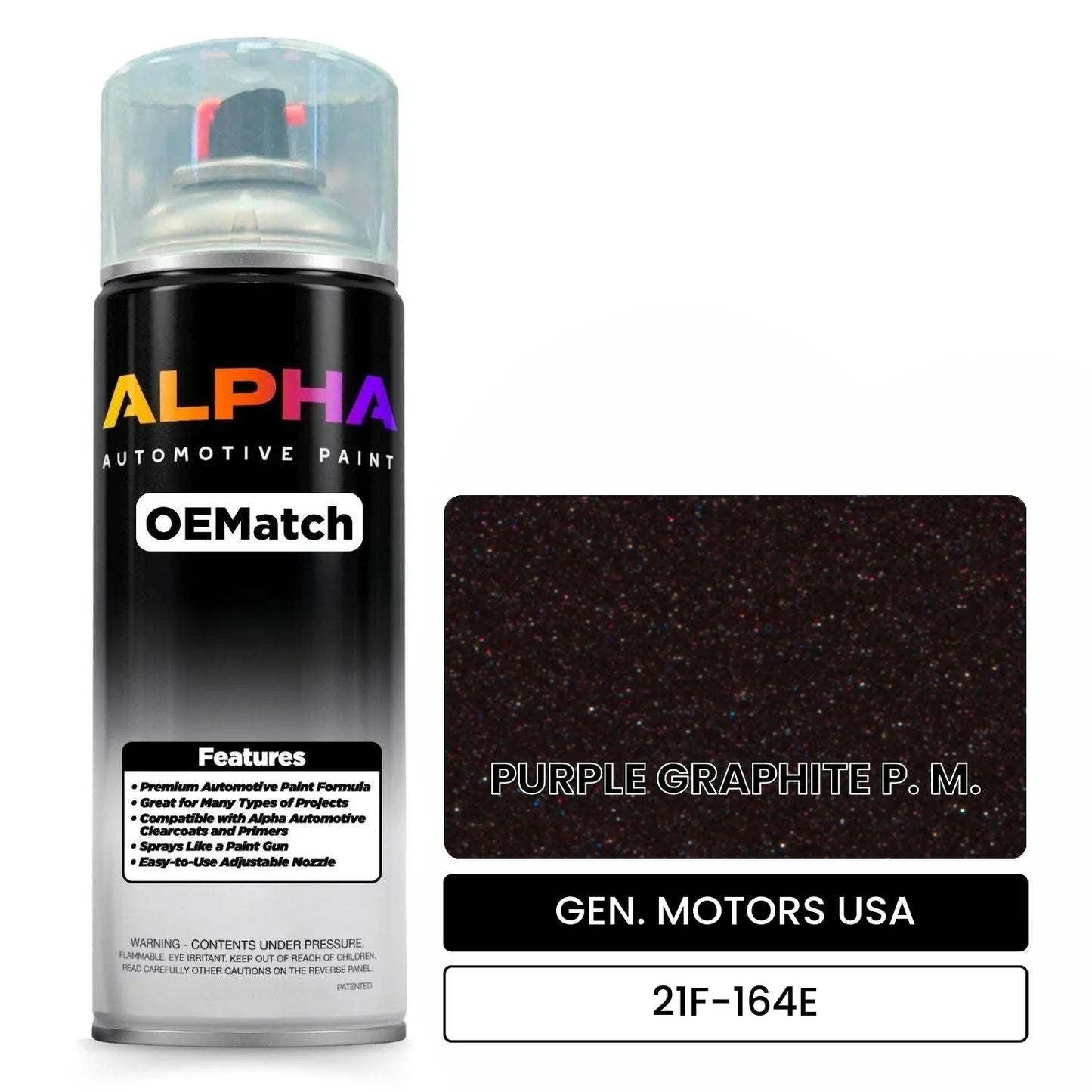 GEN. MOTORS USA PURPLE GRAPHITE P. M. 21F-164E OEMatch Spraycan