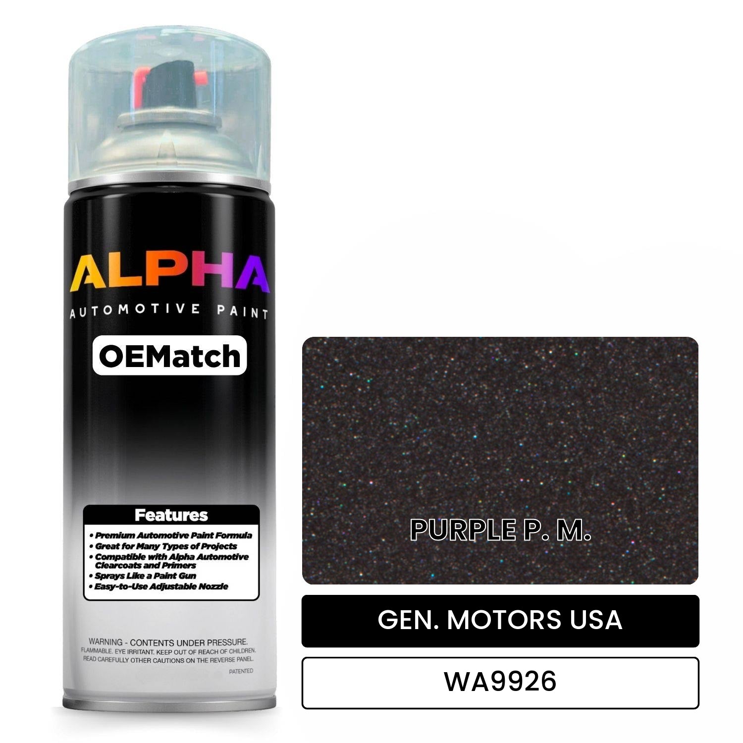 GEN. MOTORS USA PURPLE P. M. WA9926 | OEMatch Automotive Spraycan GEN. MOTORS USA PURPLE P. M. WA9926 | OEMatch Automotive Spraycan