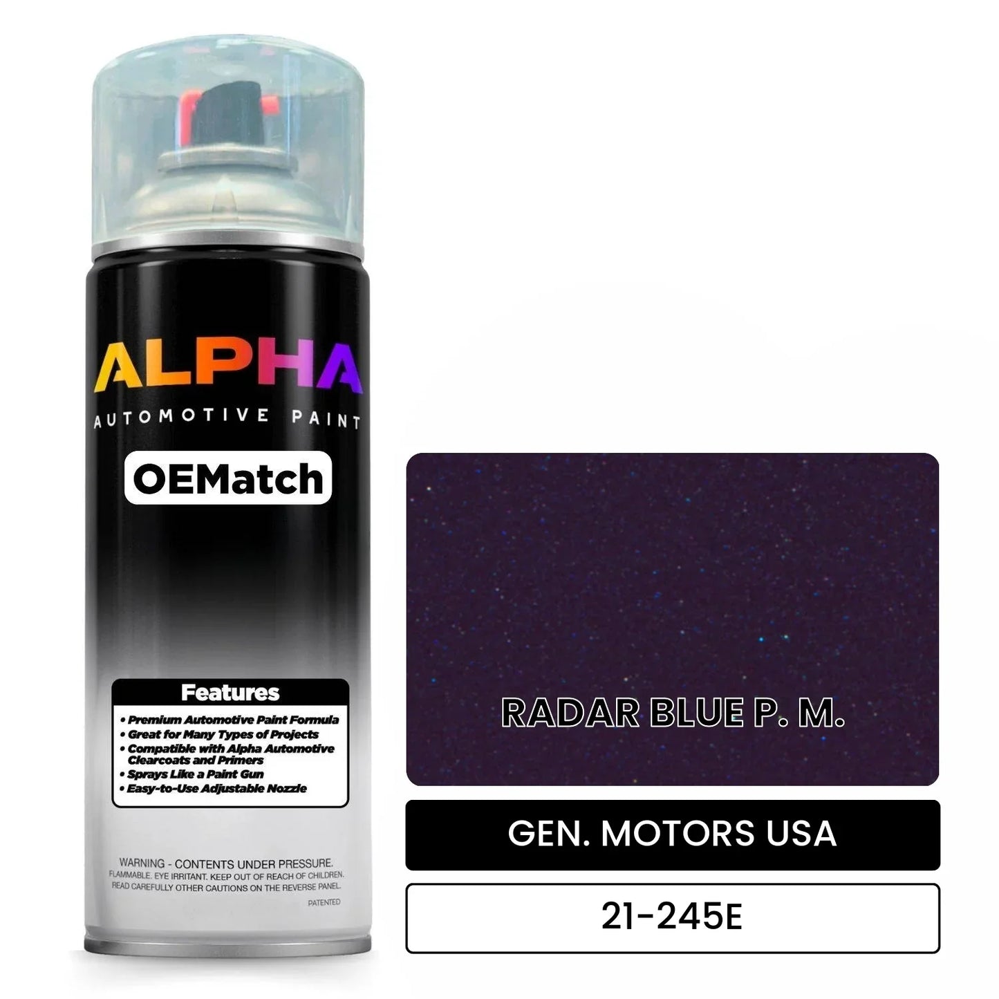 GEN. MOTORS USA RADAR BLUE P. M. 21-245E OEMatch Spraycan