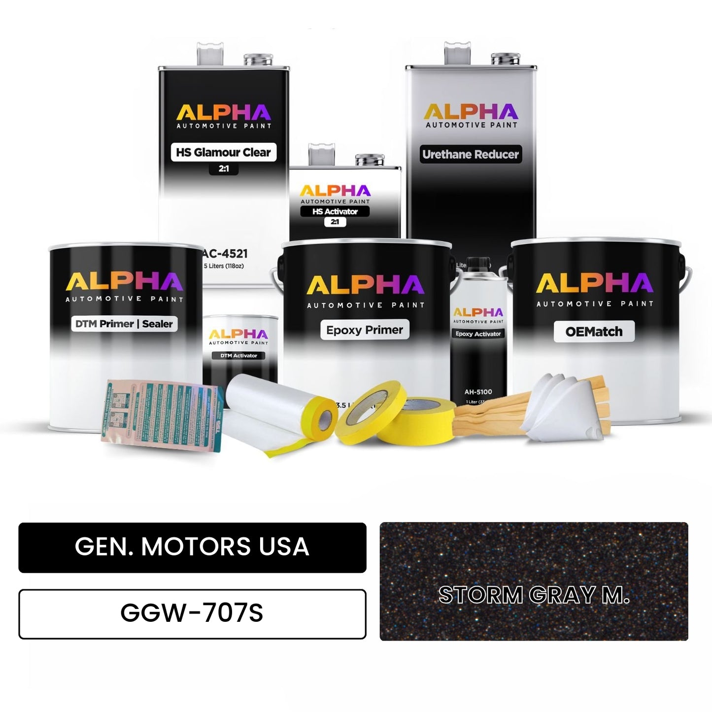 GEN. MOTORS USA STORM GRAY M. GGW-707S OEMatch Vehicle Paint Kit
