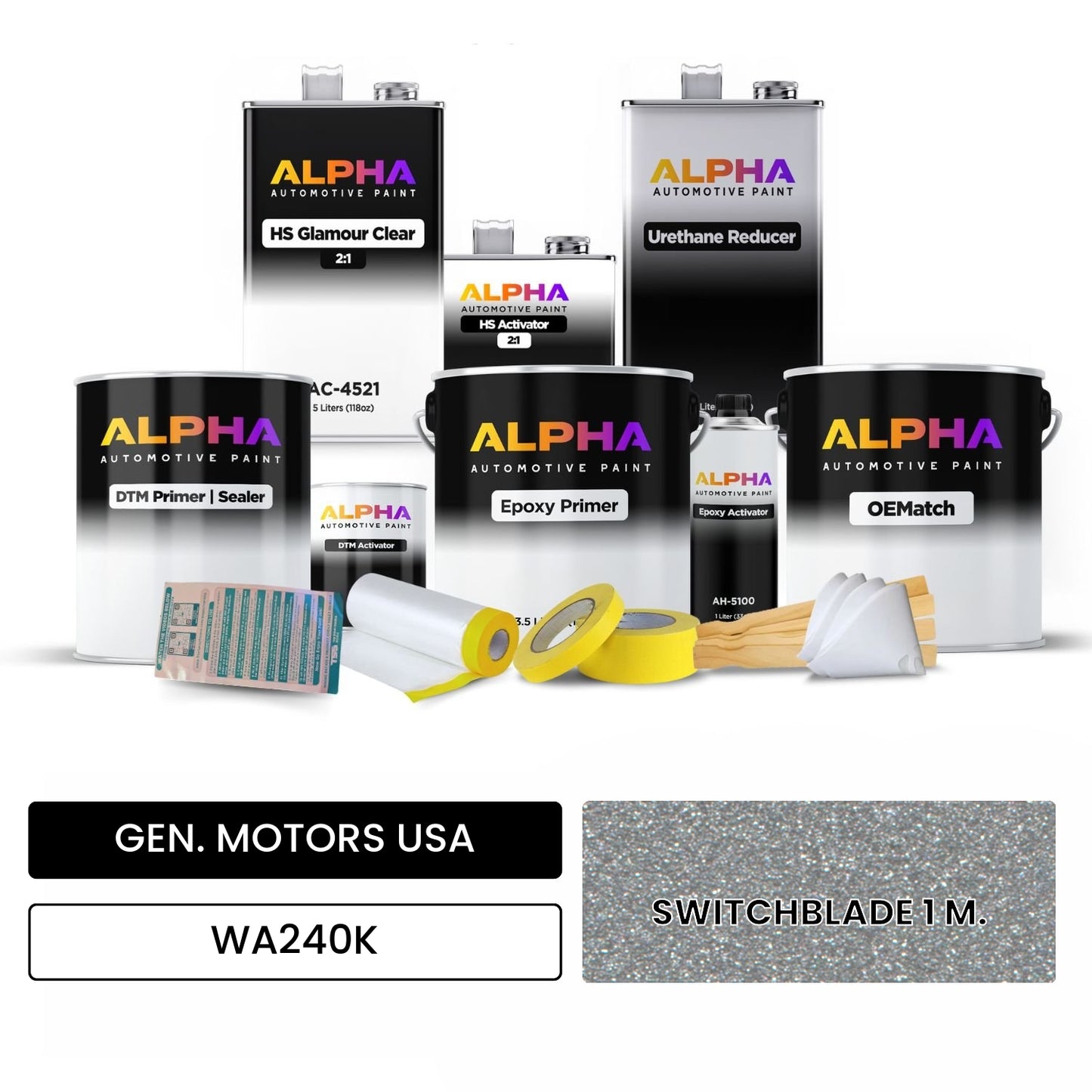 GEN. MOTORS USA SWITCHBLADE 1 M. WA240K OEMatch Vehicle Paint Kit