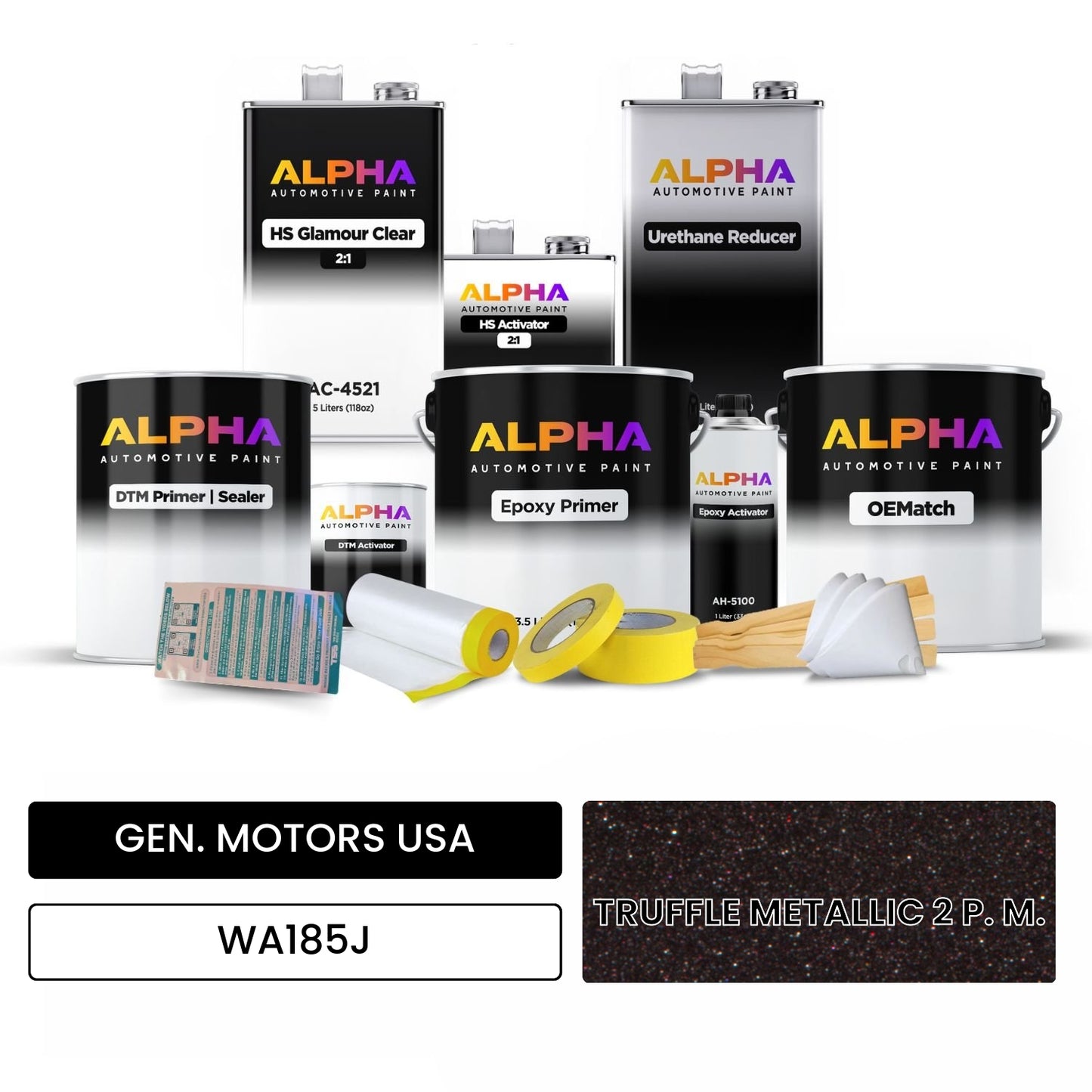 GEN. MOTORS USA TRUFFLE METALLIC 2 P. M. WA185J OEMatch Vehicle Paint Kit