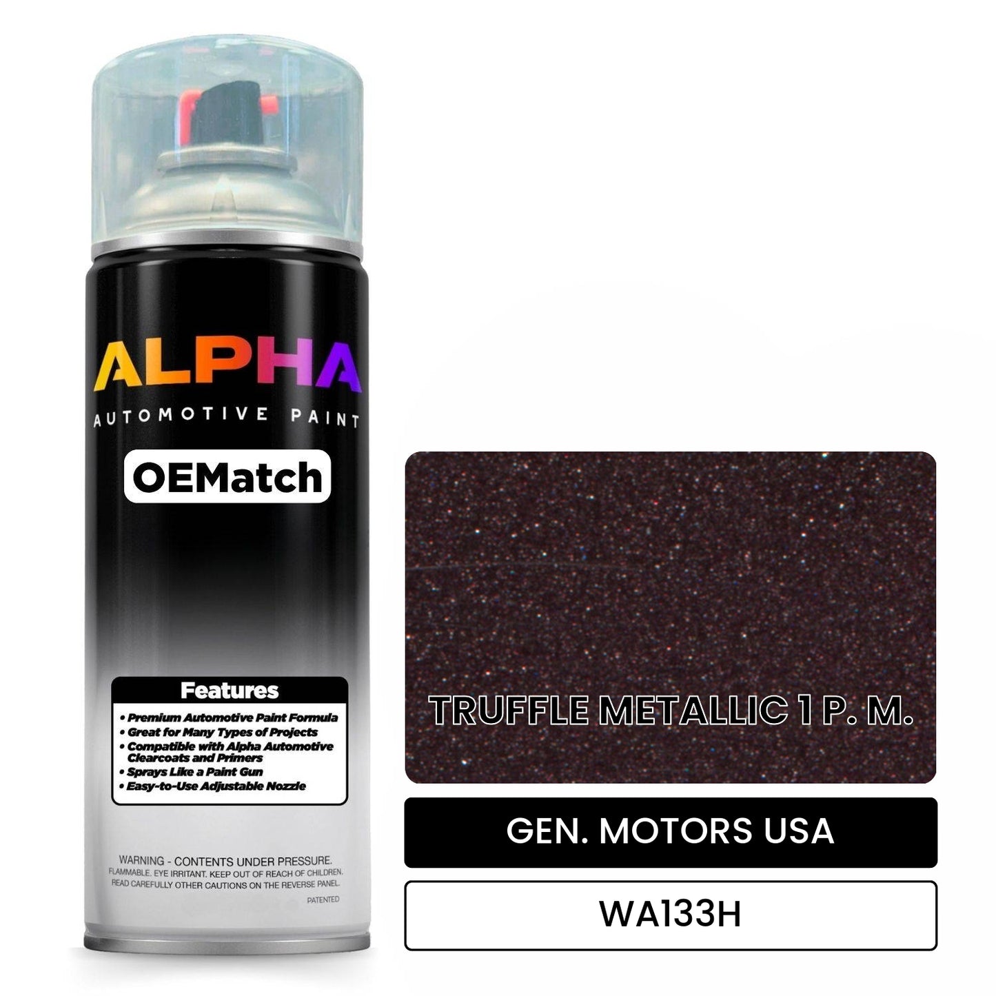 GEN. MOTORS USA TRUFFLE METALLIC 1 P. M. WA133H OEMatch Spraycan