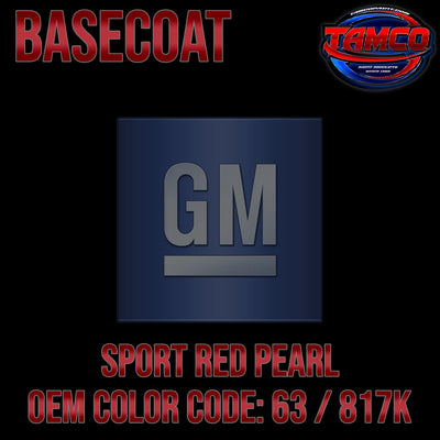 GM Sport Red Pearl | 63 / 817K | 2003-2010 | OEM Basecoat - The Spray Source - Tamco Paint Manufacturing
