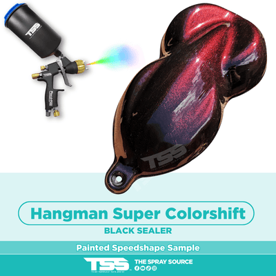 Hangman Super Colorshift Pre-Sprayed Speedshape Paint Sample (Black Ground Coat) - The Spray Source - Alpha Pigments