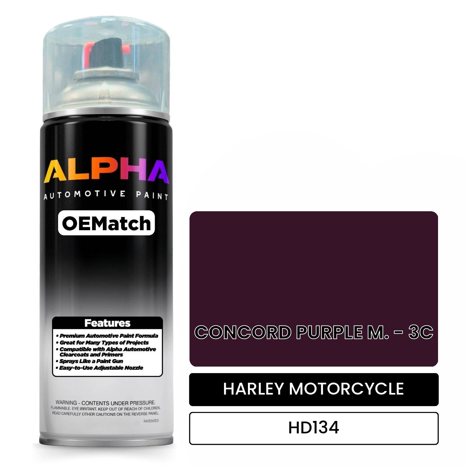 Harley-Davidson Concord Purple Metallic - 3C HD134 | OEMatch Spray