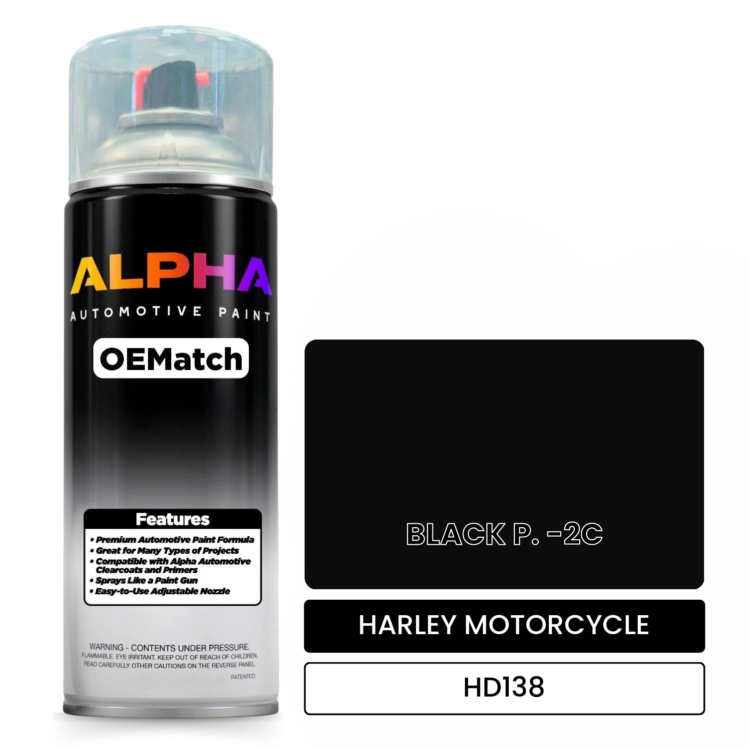 Harley-Davidson Black Pearl - 2C HD138 | OEMatch Spray Can – The