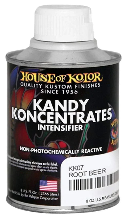House of Kolor Kandy Koncentrates paint intensifier can KK07 Root Beer, 8 oz metal container