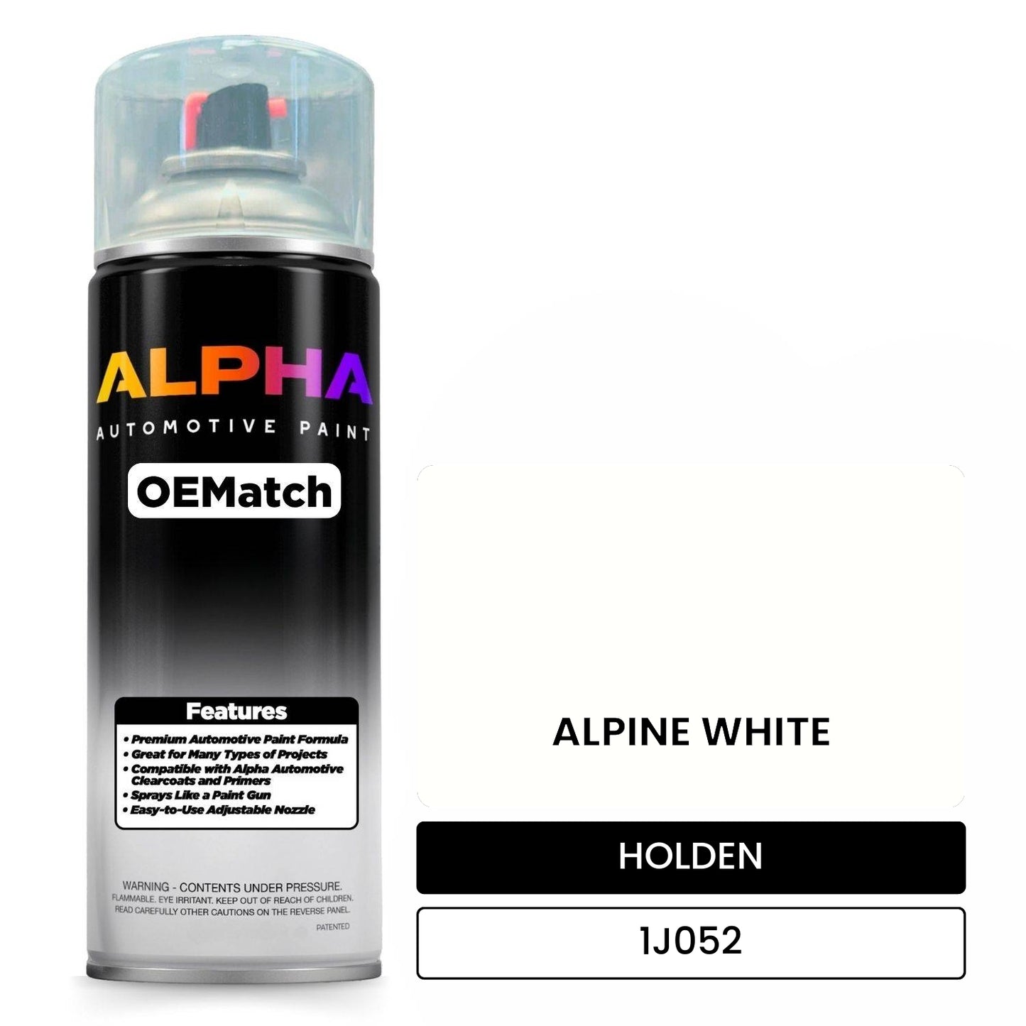 HOLDEN ALPINE WHITE 1J052 OEMatch Spraycan