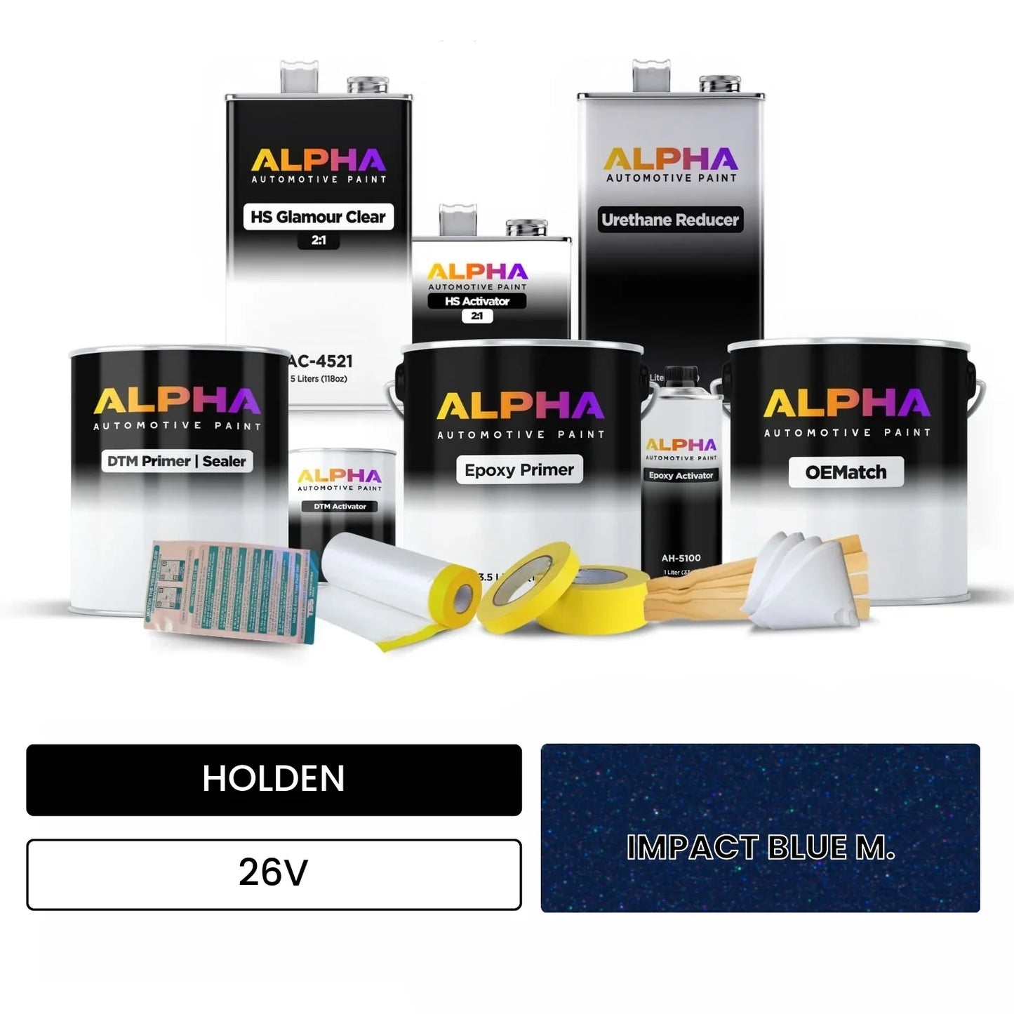 HOLDEN IMPACT BLUE M. 26V OEMatch Vehicle Paint Kit