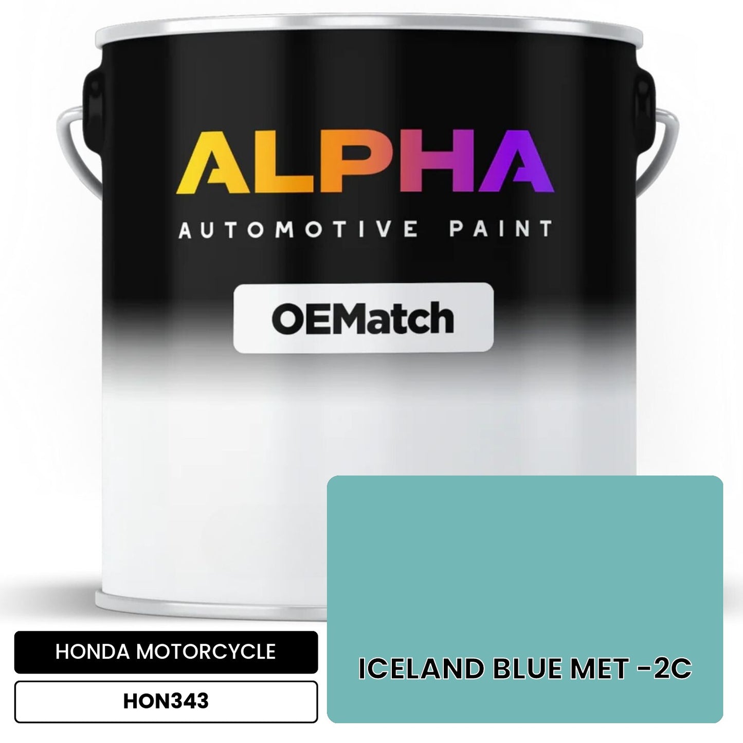 HONDA MOTORCYCLE ICELAND BLUE MET -2C HON343 OEMatch Basecoat