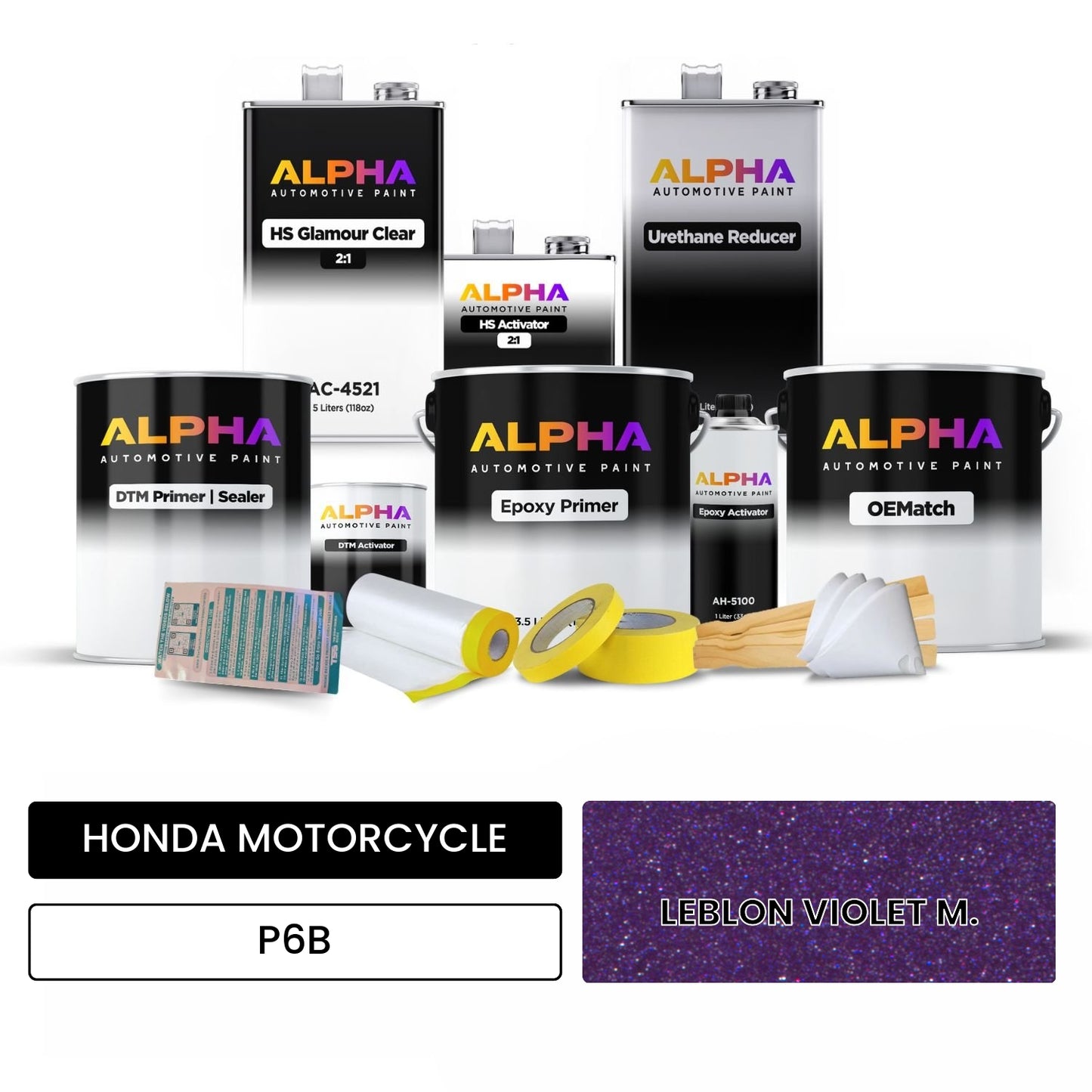 HONDA MOTORCYCLE LEBLON VIOLET M. P6B OEMatch Vehicle Paint Kit