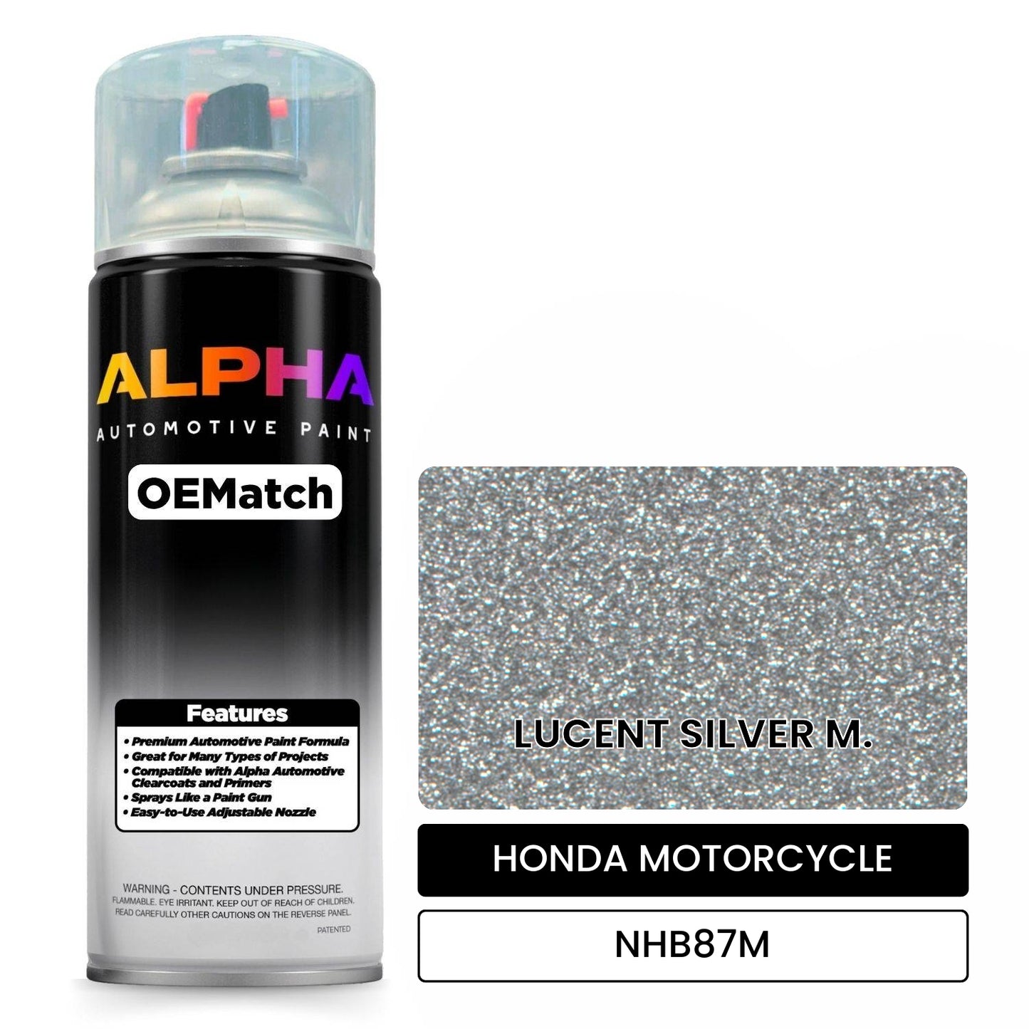 HONDA MOTORCYCLE LUCENT SILVER M. NHB87M OEMatch Spraycan
