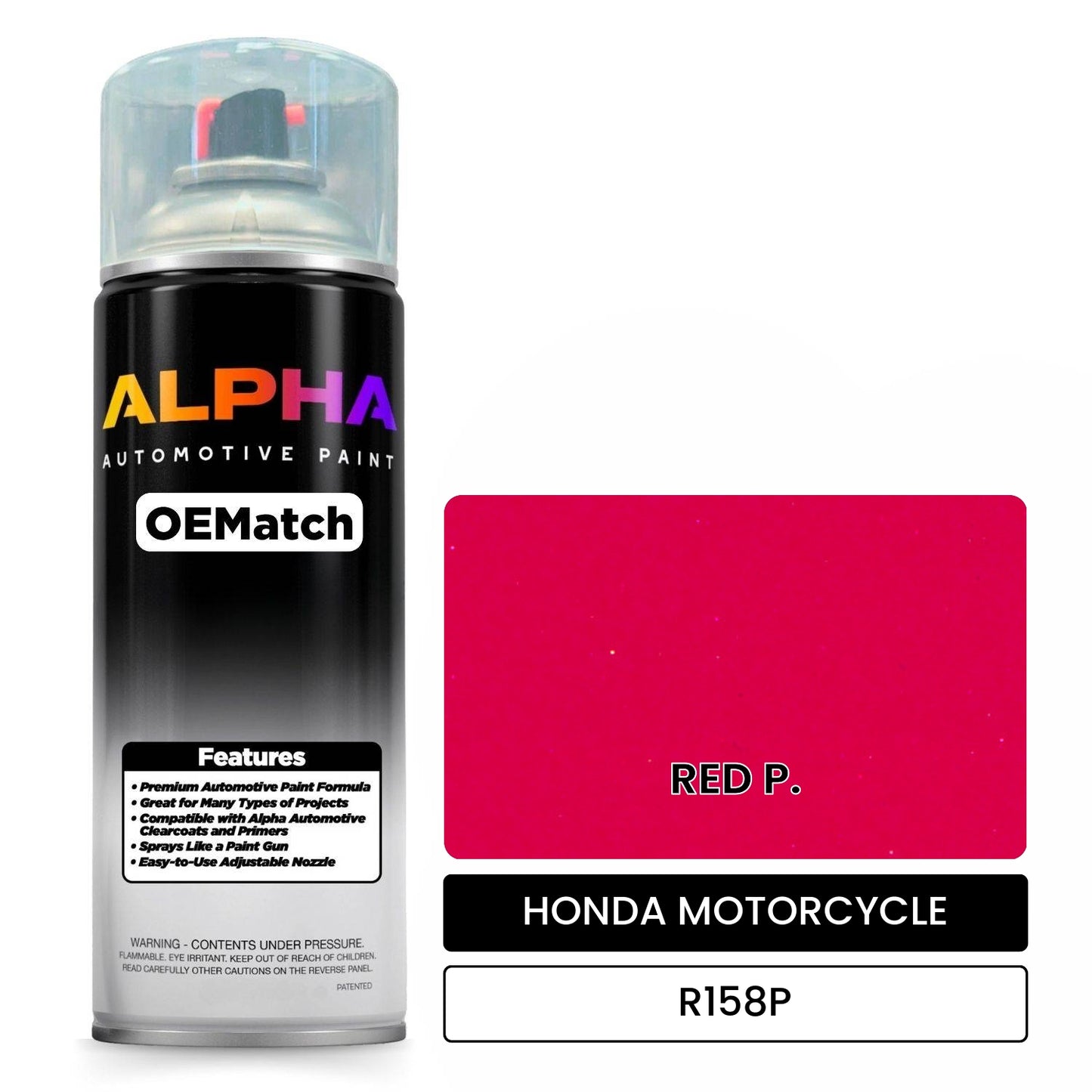 HONDA MOTORCYCLE RED P. R158P OEMatch Spraycan