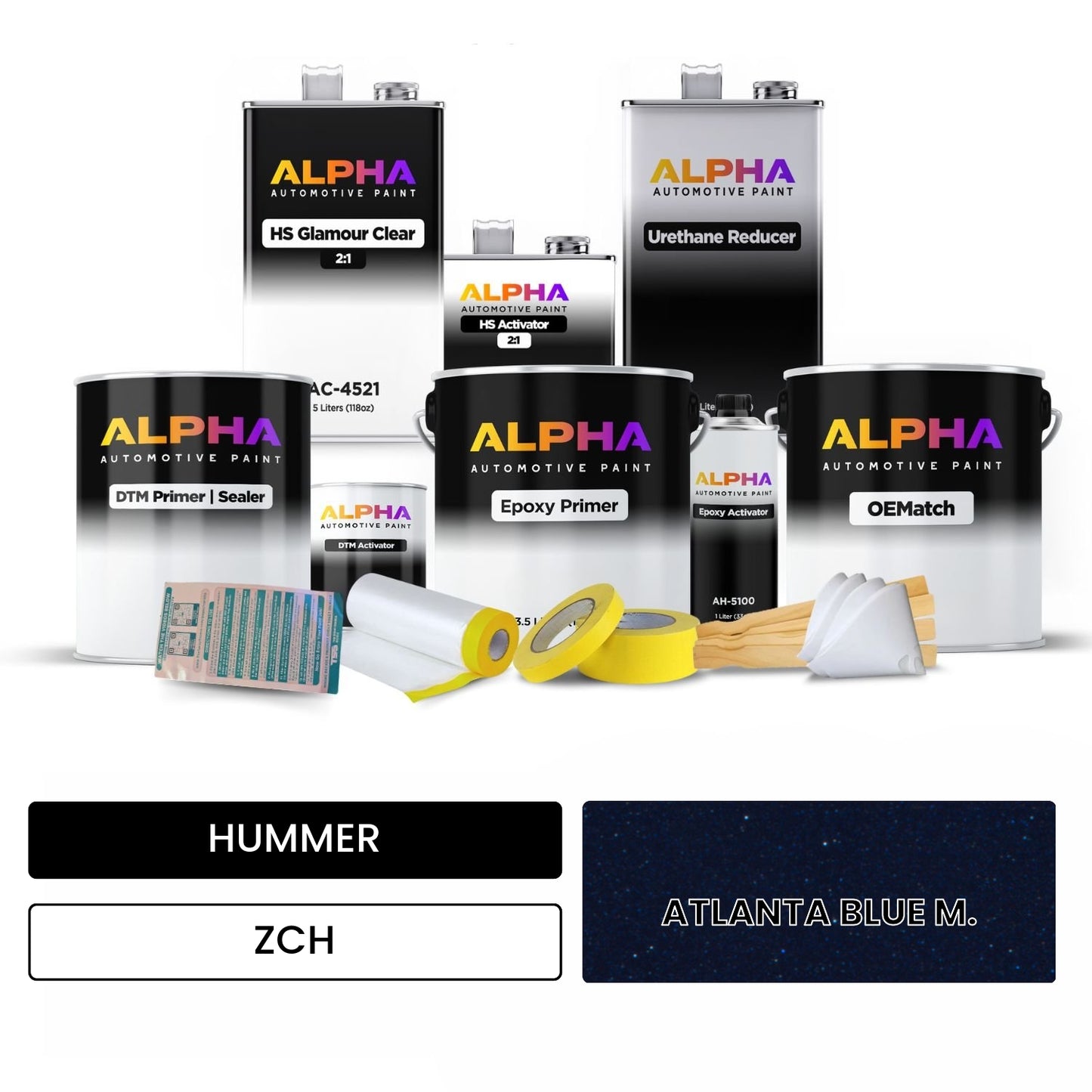 HUMMER ATLANTA BLUE M. ZCH OEMatch Vehicle Paint Kit