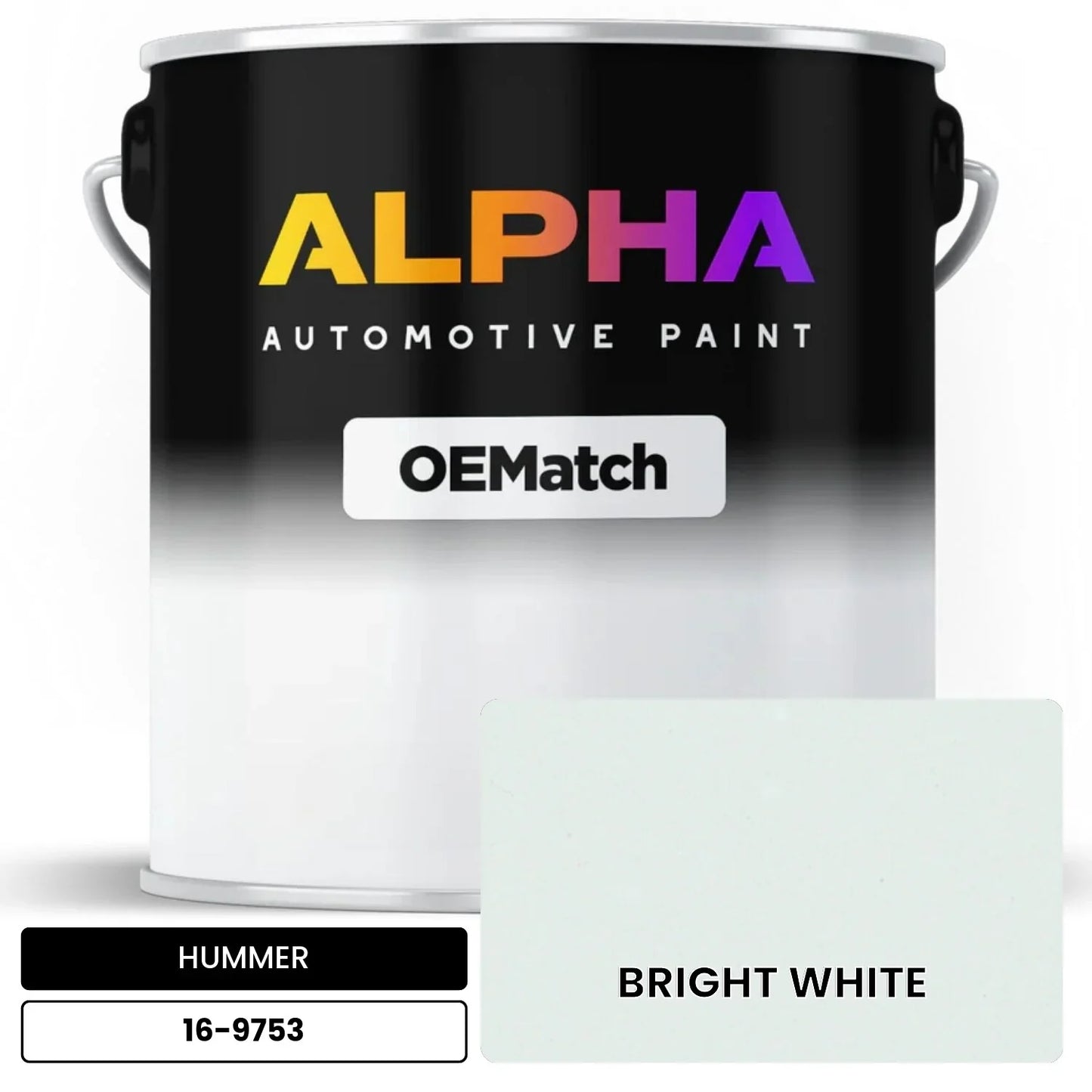 HUMMER BRIGHT WHITE 16-9753 OEMatch Basecoat