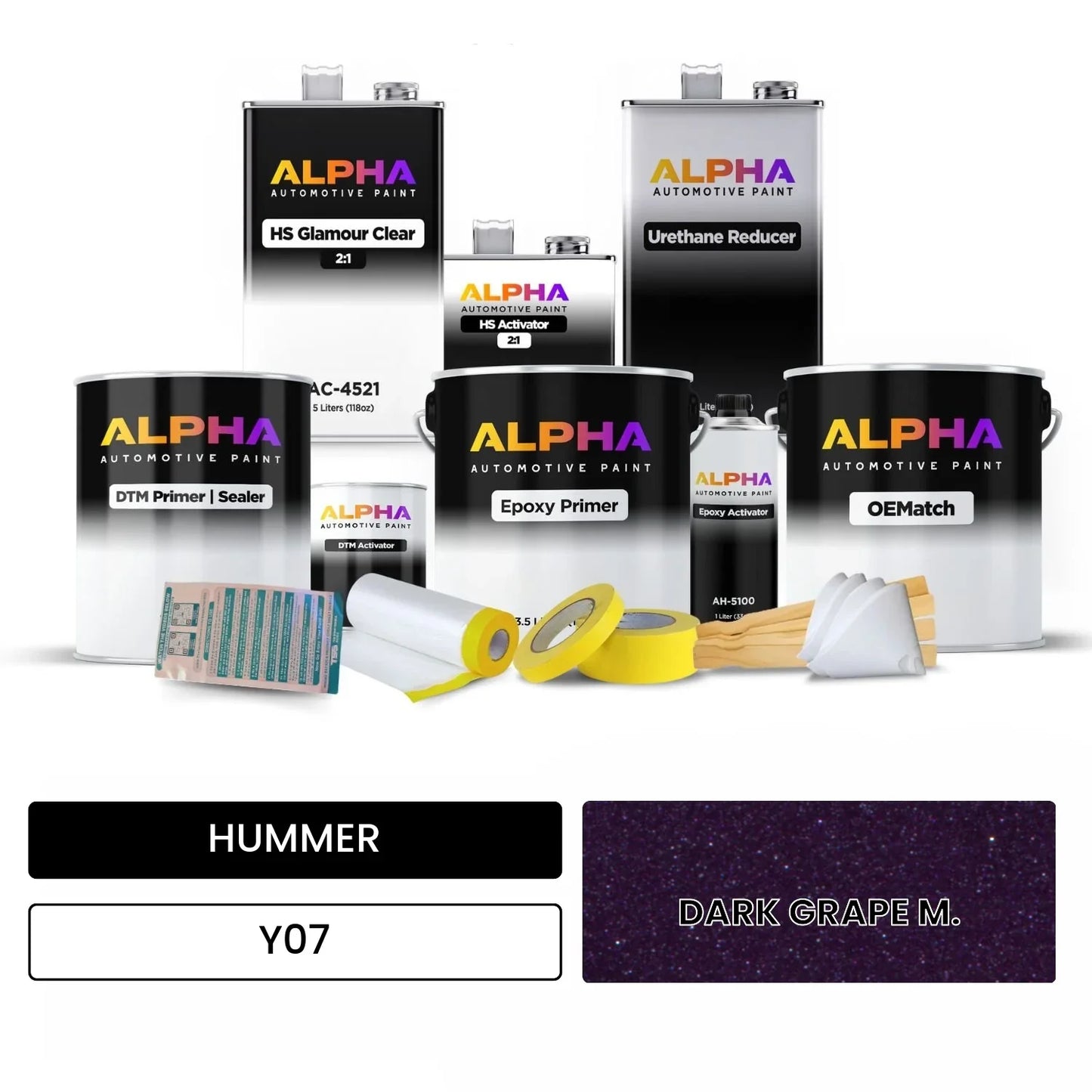 HUMMER DARK GRAPE M. Y07 OEMatch Vehicle Paint Kit