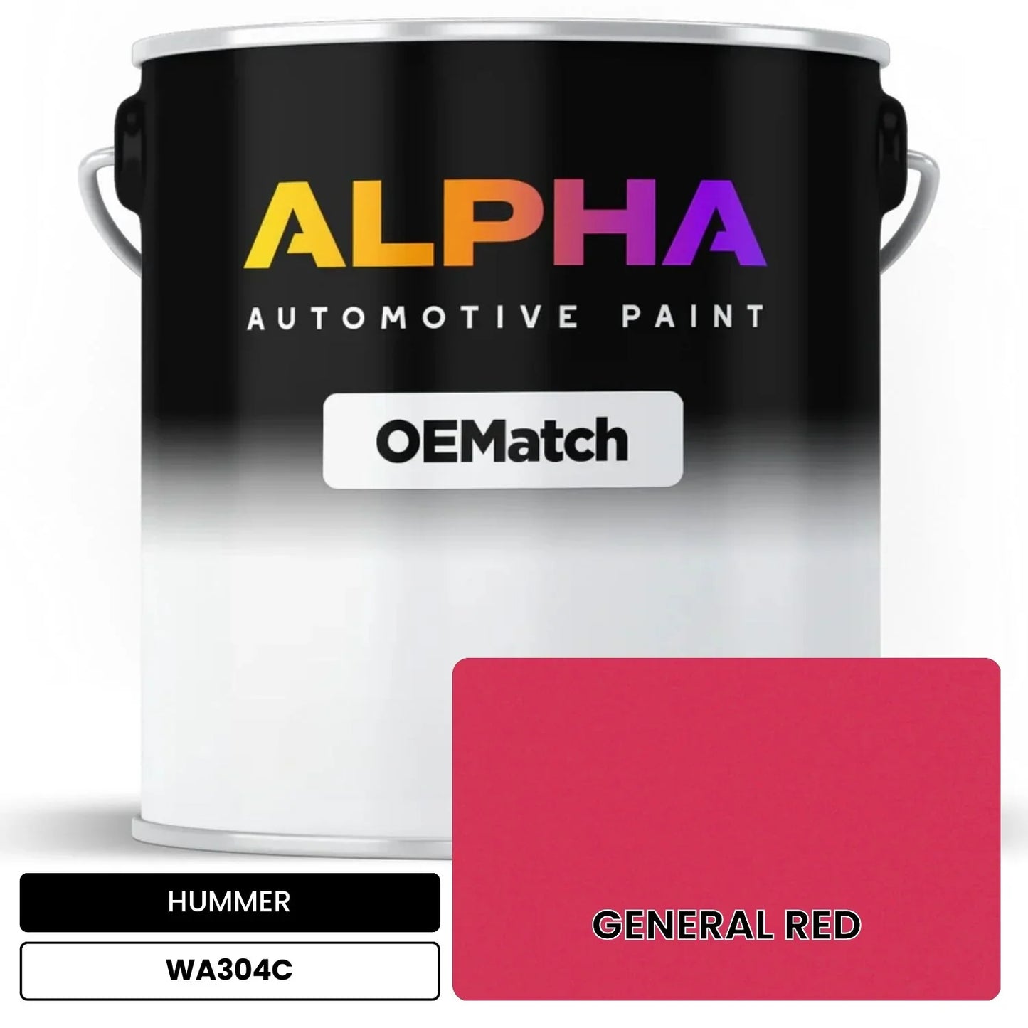 HUMMER GENERAL RED WA304C OEMatch Basecoat