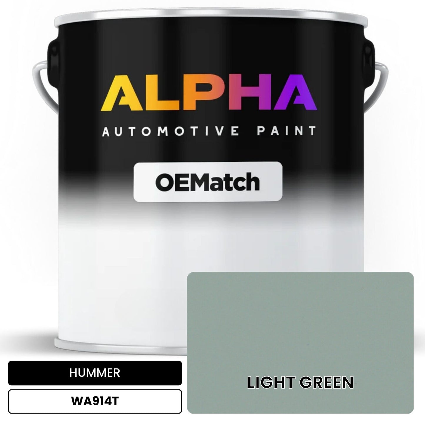 HUMMER LIGHT GREEN WA914T OEMatch Basecoat