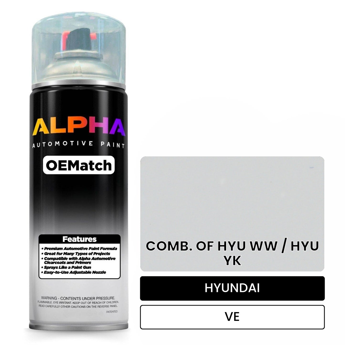 HYUNDAI COMB. OF HYU WW / HYU YK VE OEMatch Spraycan