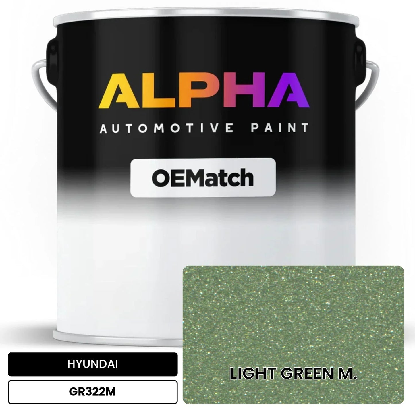 HYUNDAI LIGHT GREEN M. GR322M OEMatch Basecoat