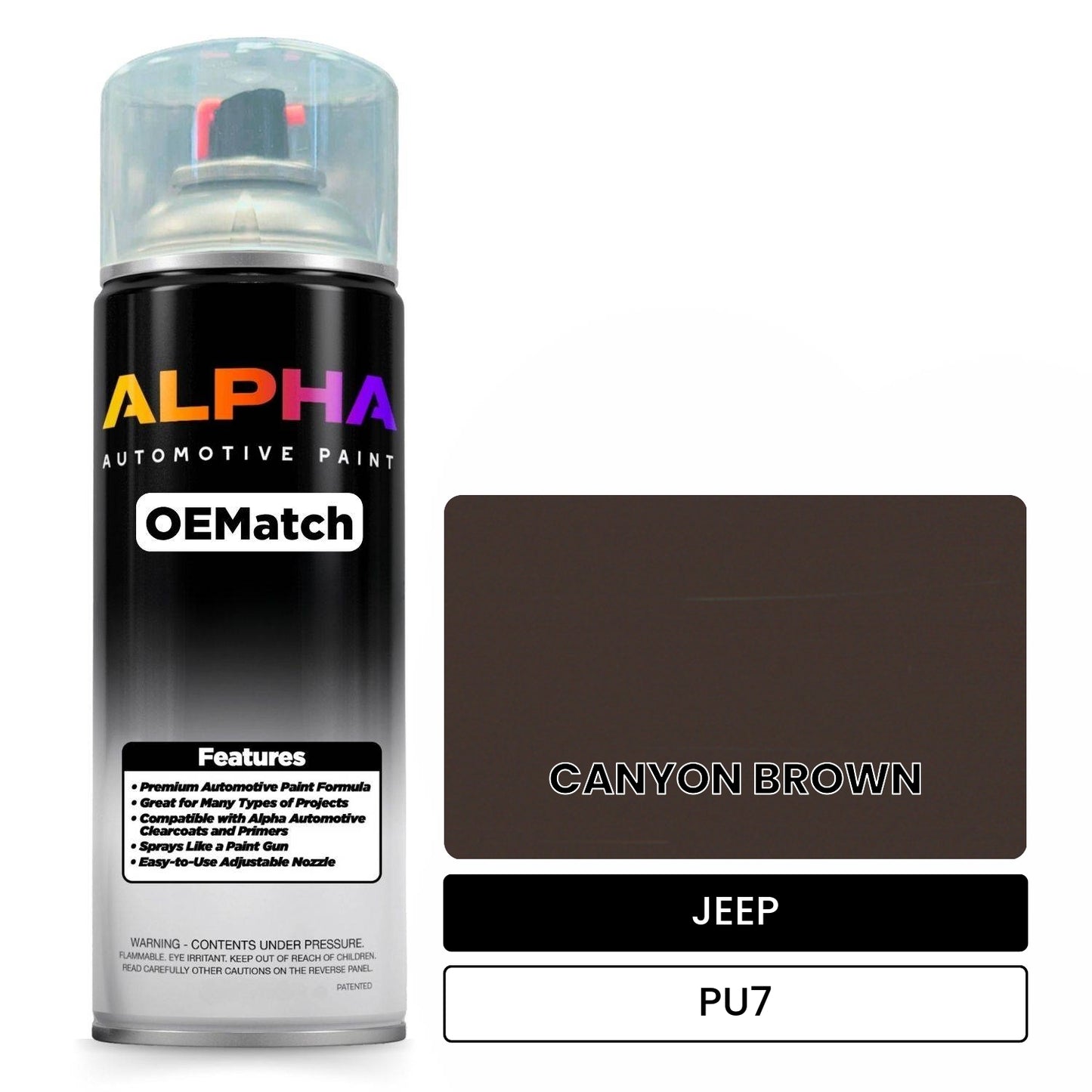JEEP CANYON BROWN PU7 OEMatch Spraycan