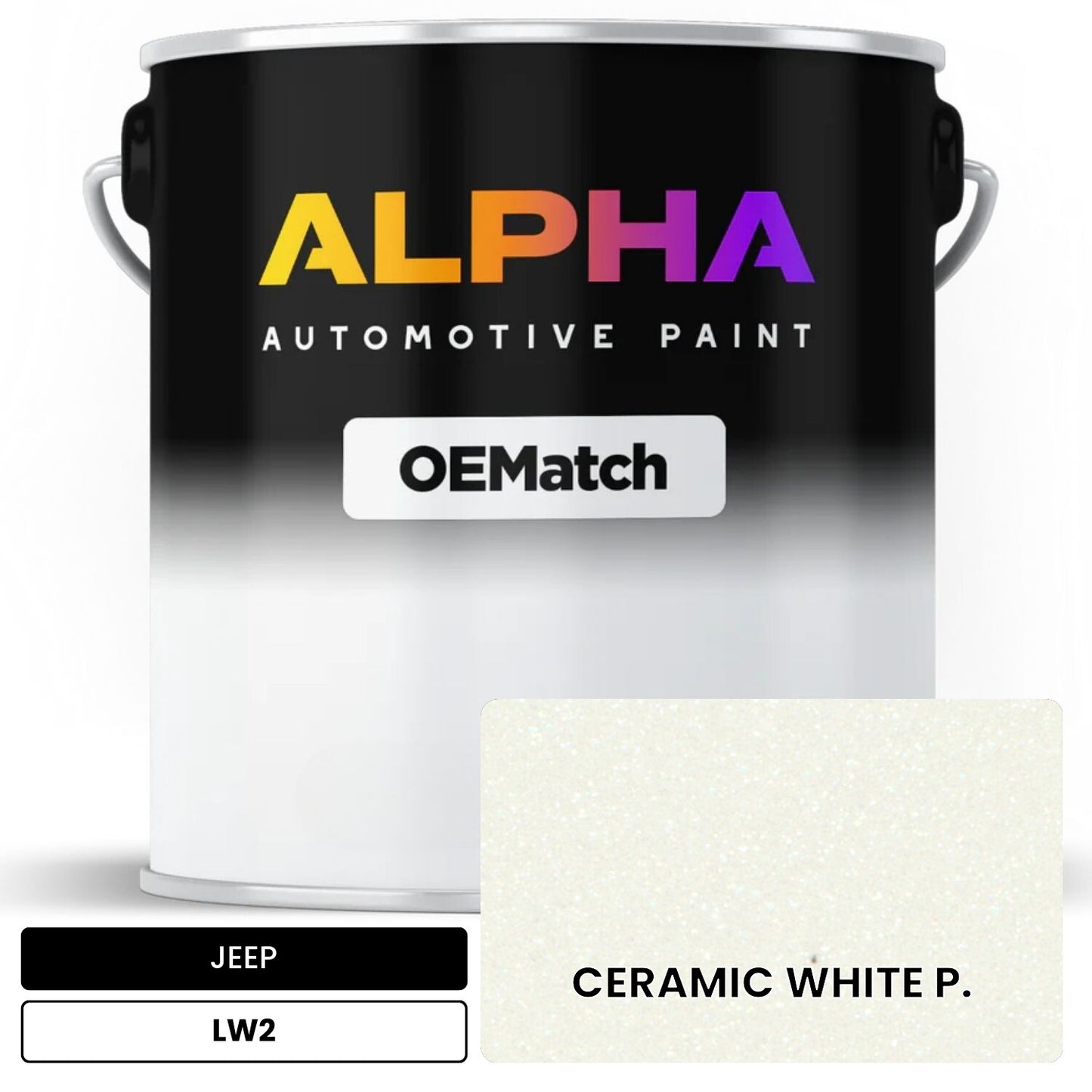 JEEP CERAMIC WHITE P. LW2 OEMatch Basecoat