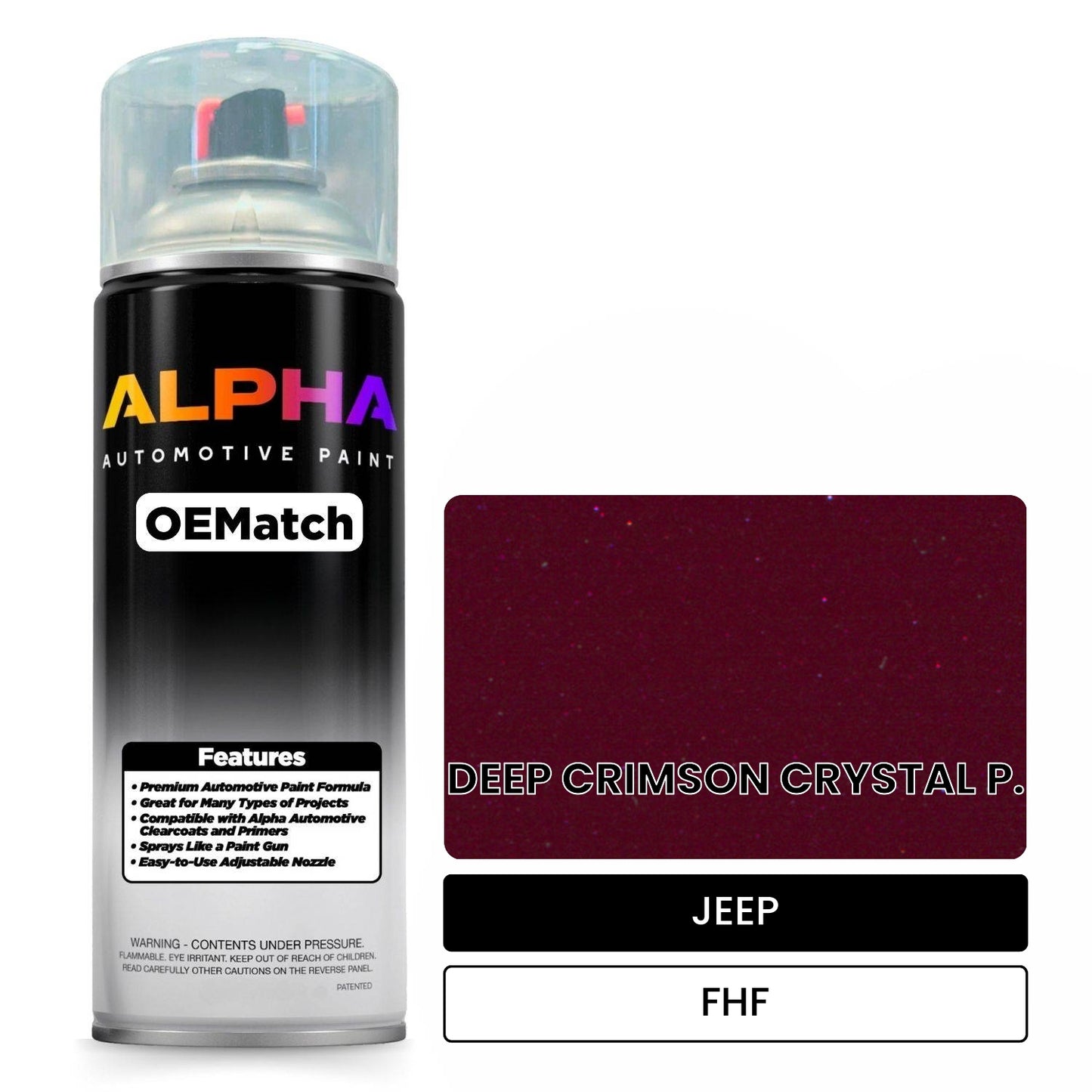 JEEP DEEP CRIMSON CRYSTAL P. FHF OEMatch Spraycan