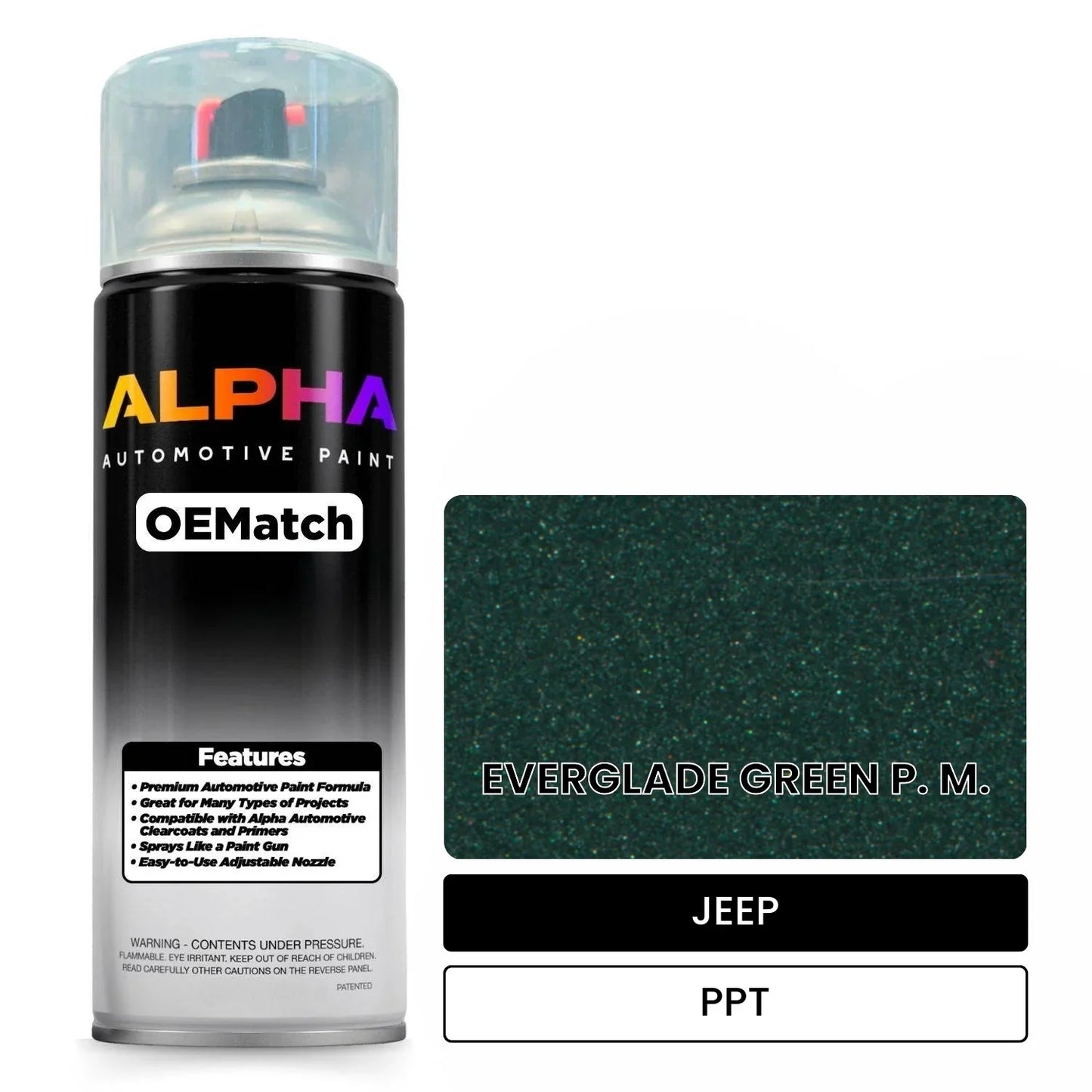 JEEP EVERGLADE GREEN P. M. PPT OEMatch Spraycan