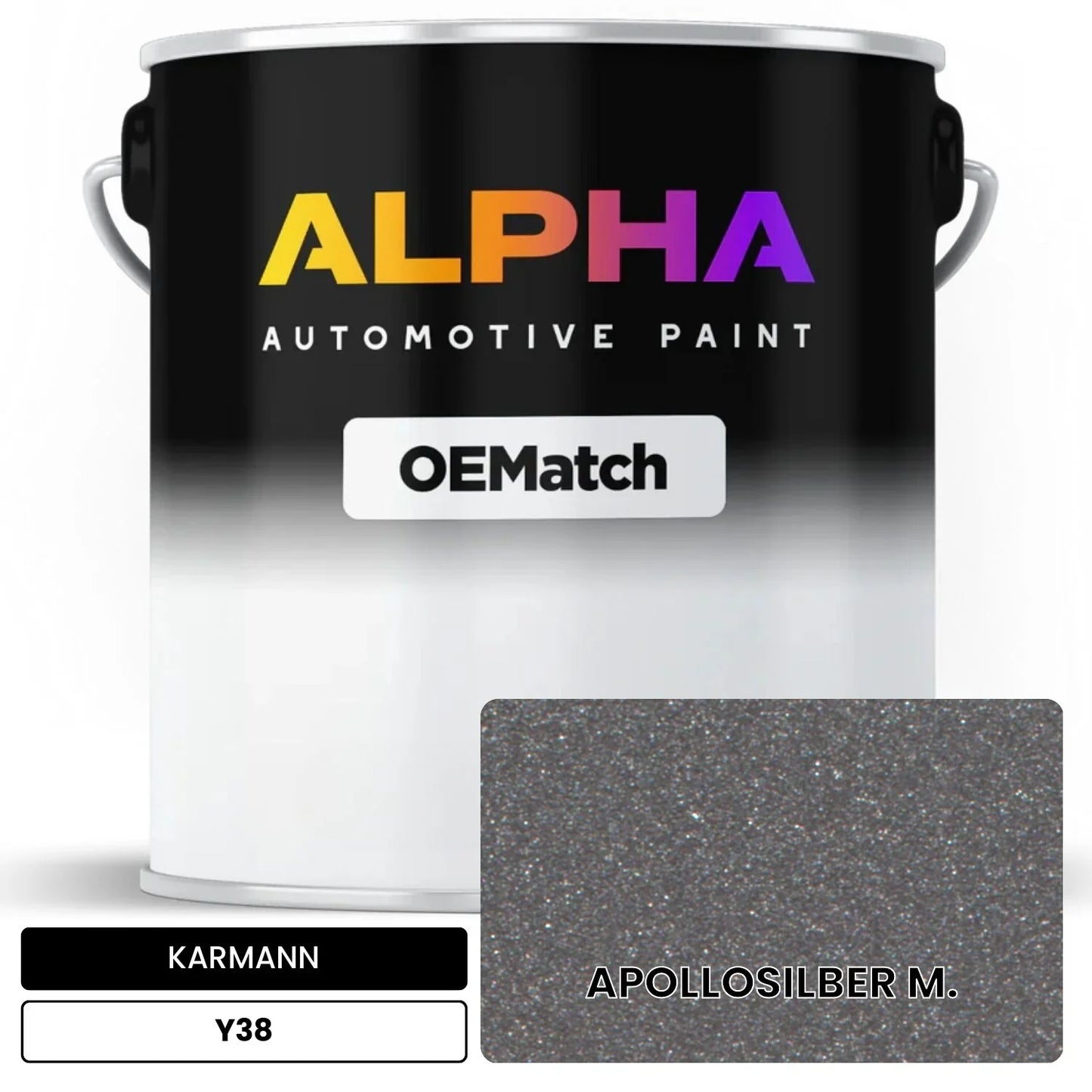 KARMANN Apollo Silver Metallic Y38 OEMatch Basecoat