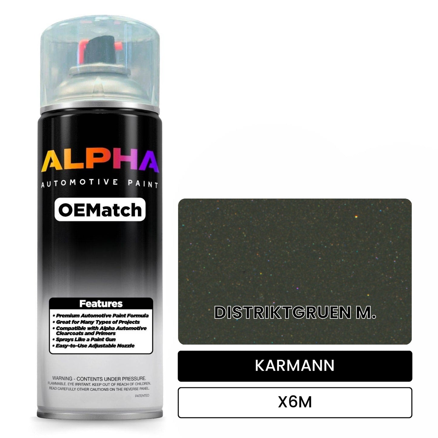 KARMANN District Green Metallic X6M OEMatch Spraycan