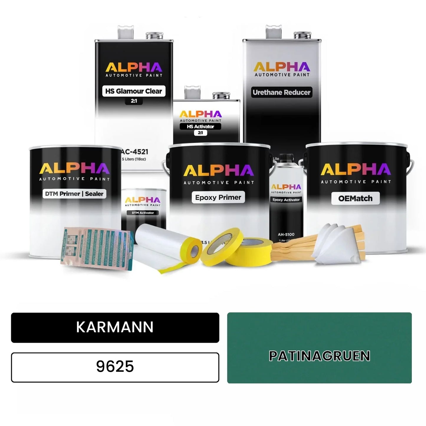 KARMANN Patinagreen 9625 OEMatch Vehicle Paint Kit