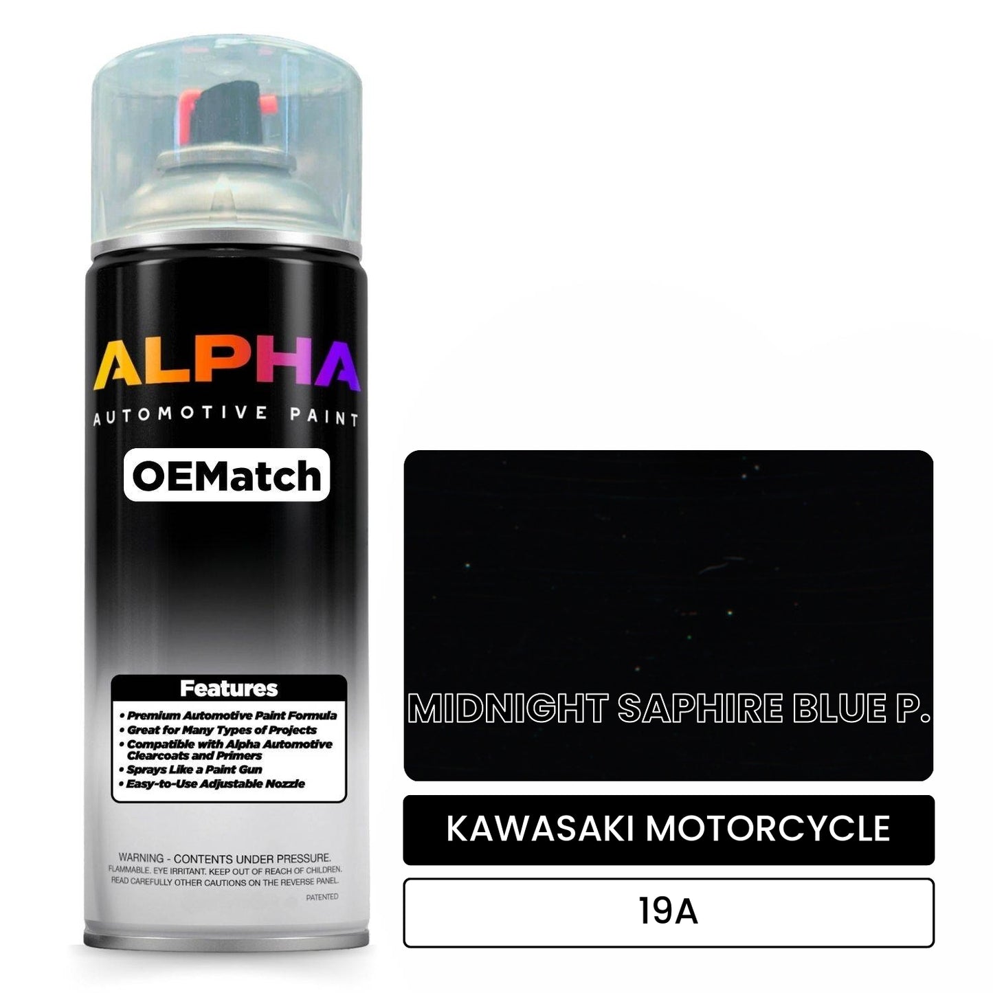 KAWASAKI MOTORCYCLE MIDNIGHT SAPHIRE BLUE P. 19A OEMatch Spraycan